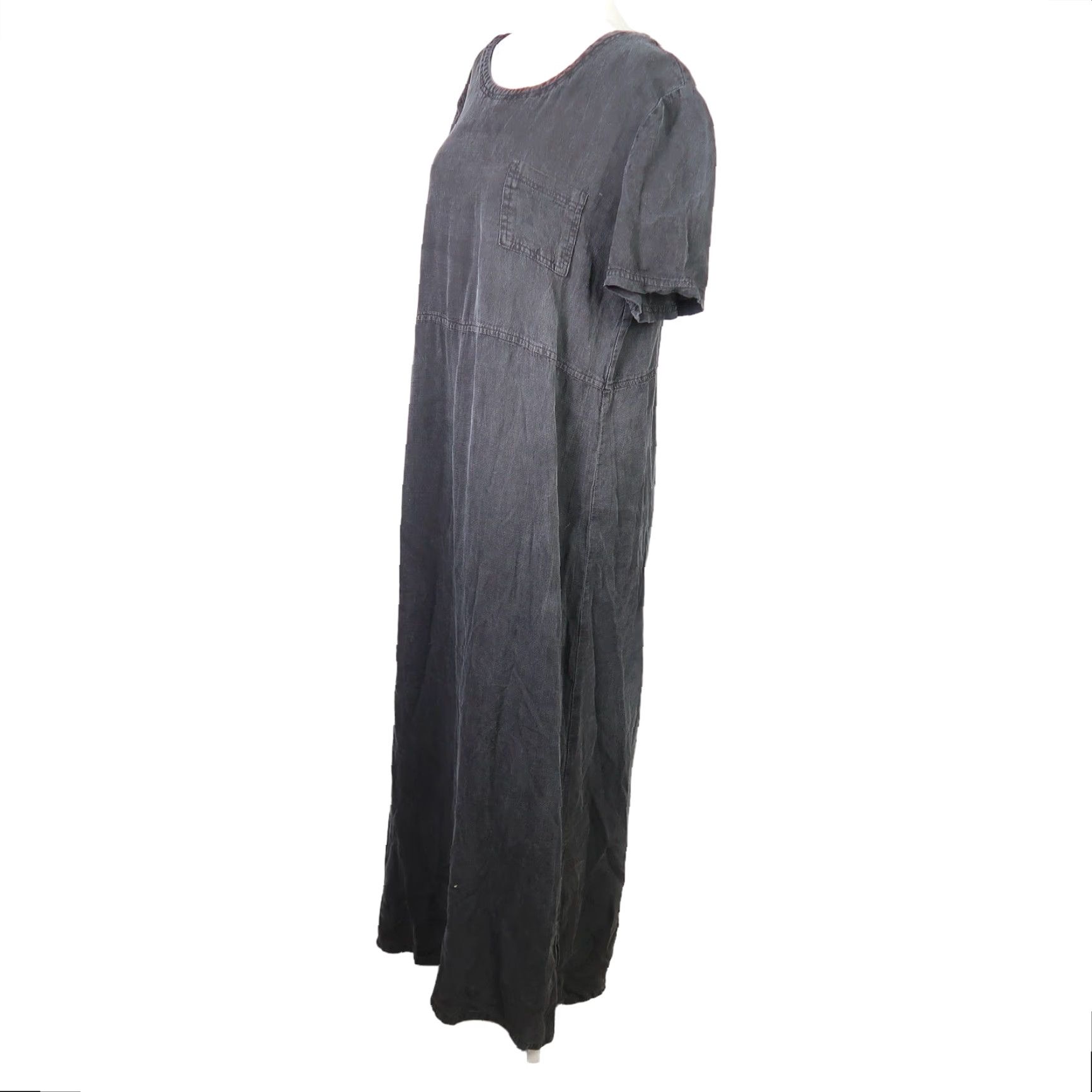 Vintage VINTAGE Positive Attitude black t-shirt maxi dress XS L Short Sleeve Women Size L / US 10 / IT 46 - 3 Thumbnail