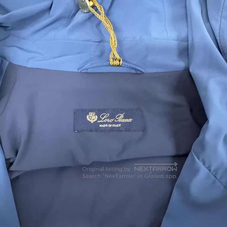 Loro Piana Loro Piana Blue Hooded Zipper Jacket Size US L / EU 52-54 / 3 - 6 Thumbnail