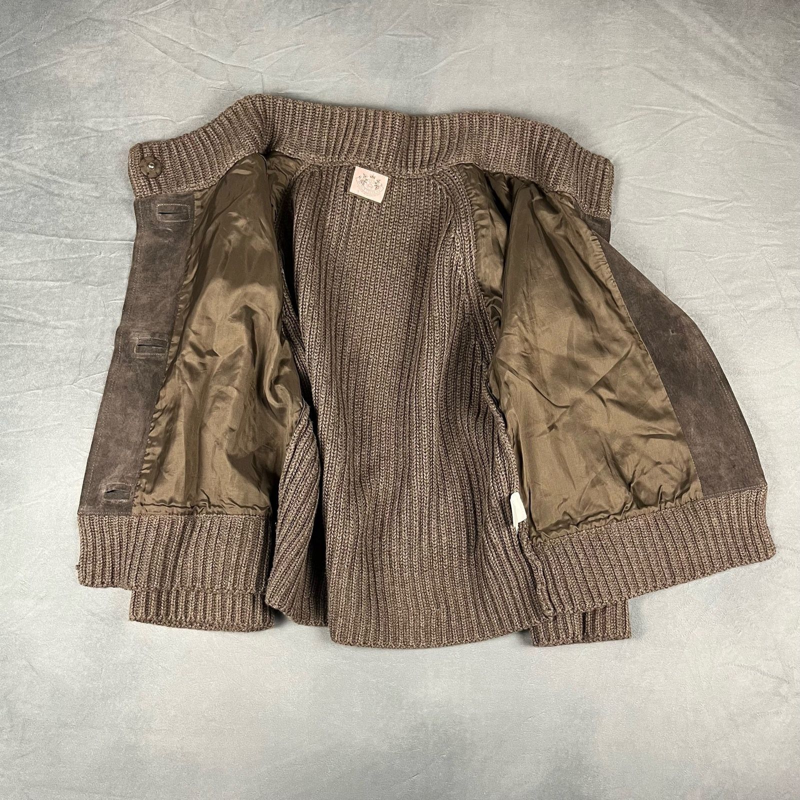 Juicy Couture Juicy Couture Chunky Knit Leather Sweater Jacket Y2K N-04 Size M / US 6-8 / IT 42-44 - 7 Thumbnail