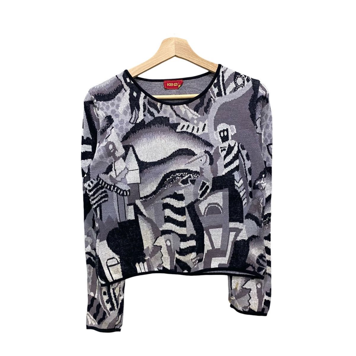 Kenzo Kenzo Vintage Tribal Crewneck Knitwear Rare Archival Piece Size US M / EU 48-50 / 2 - 1 Thumbnail