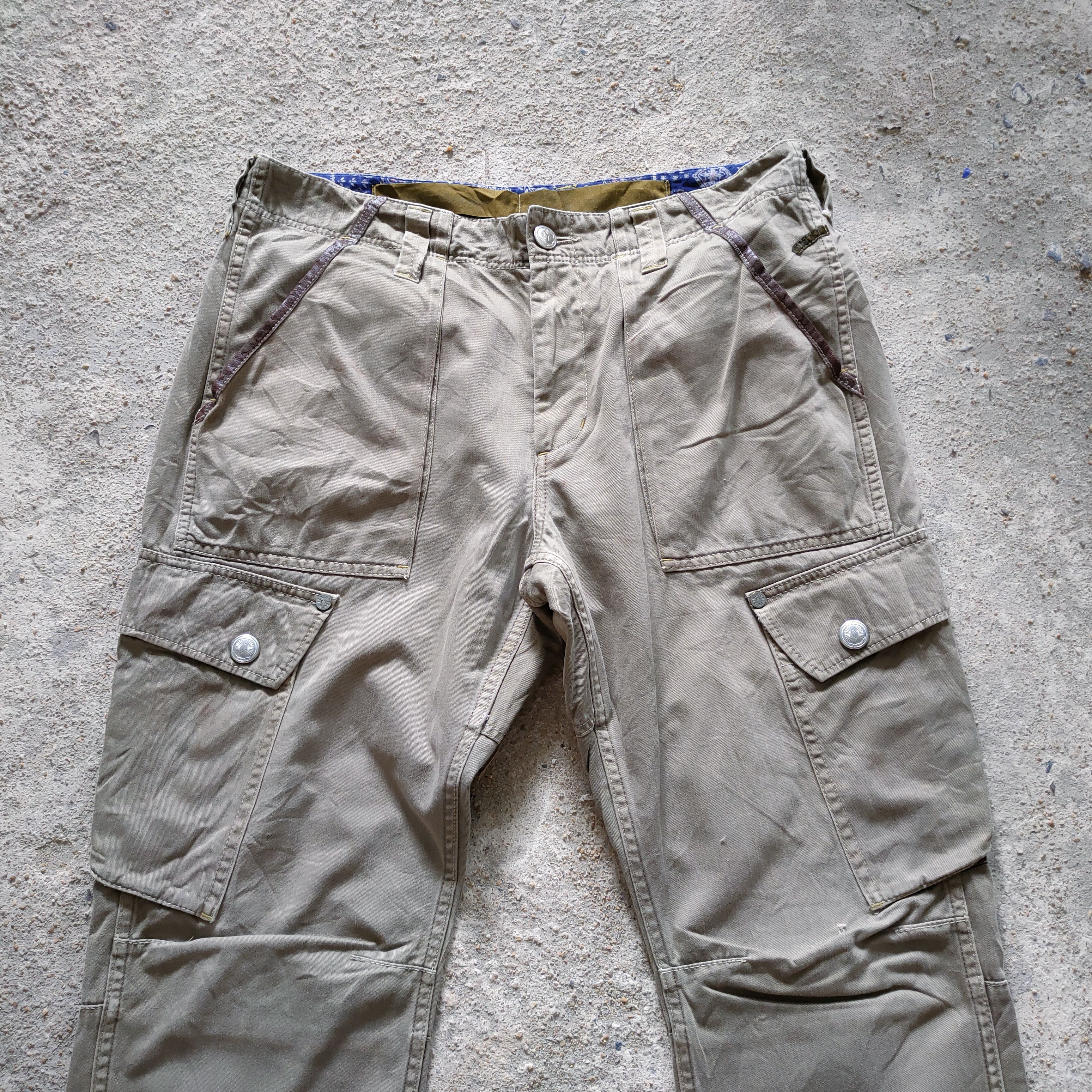 Japanese Brand VINTAGE JAPANESE BRAND FADED CARGO PANTS Size US 34 / EU 50 - 2 Thumbnail