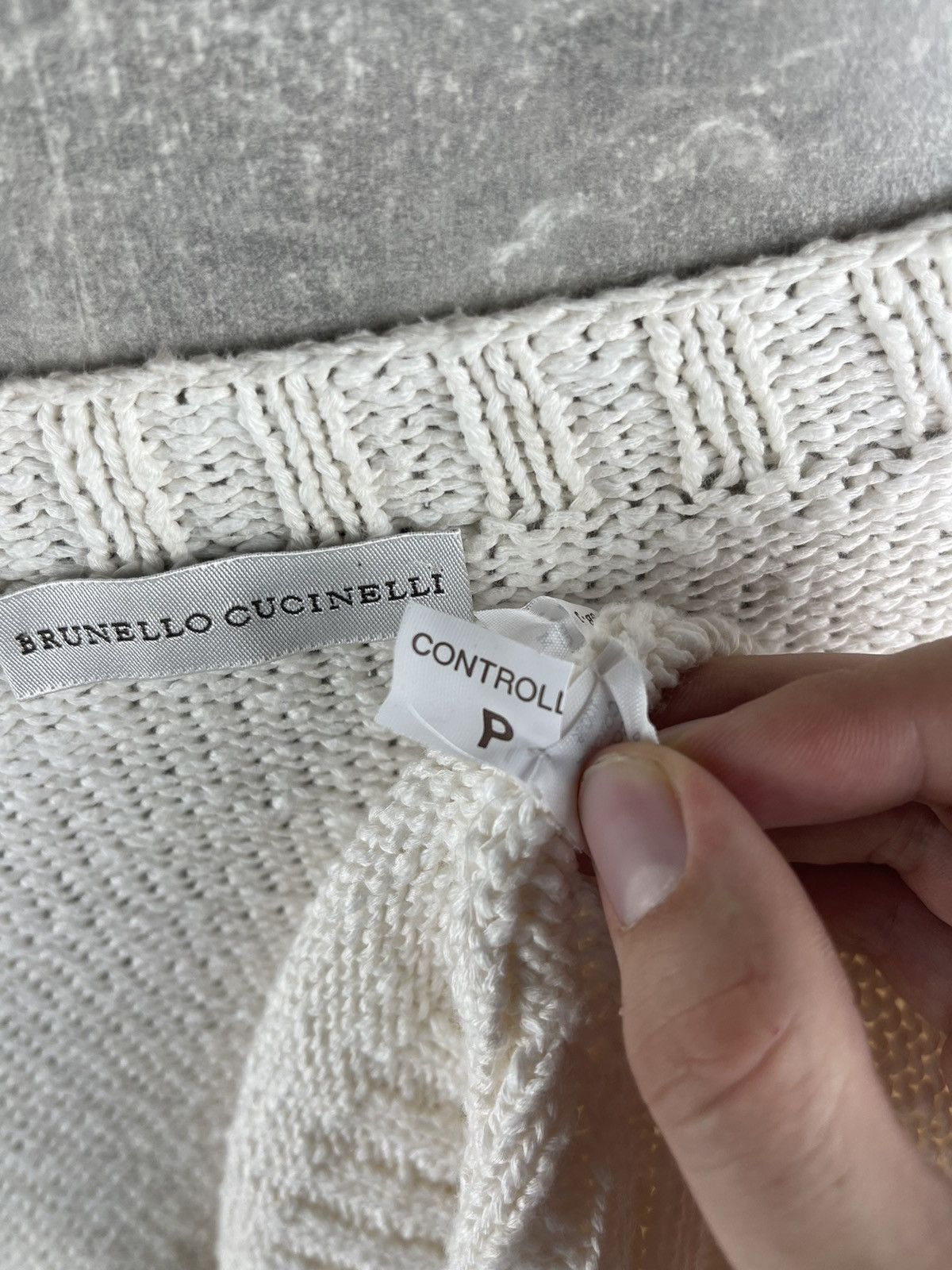 Brunello Cucinelli Brunello Cuccnelli Women's White Zip Sweater 100% Cotton Size L / US 10 / IT 46 - 12 Thumbnail