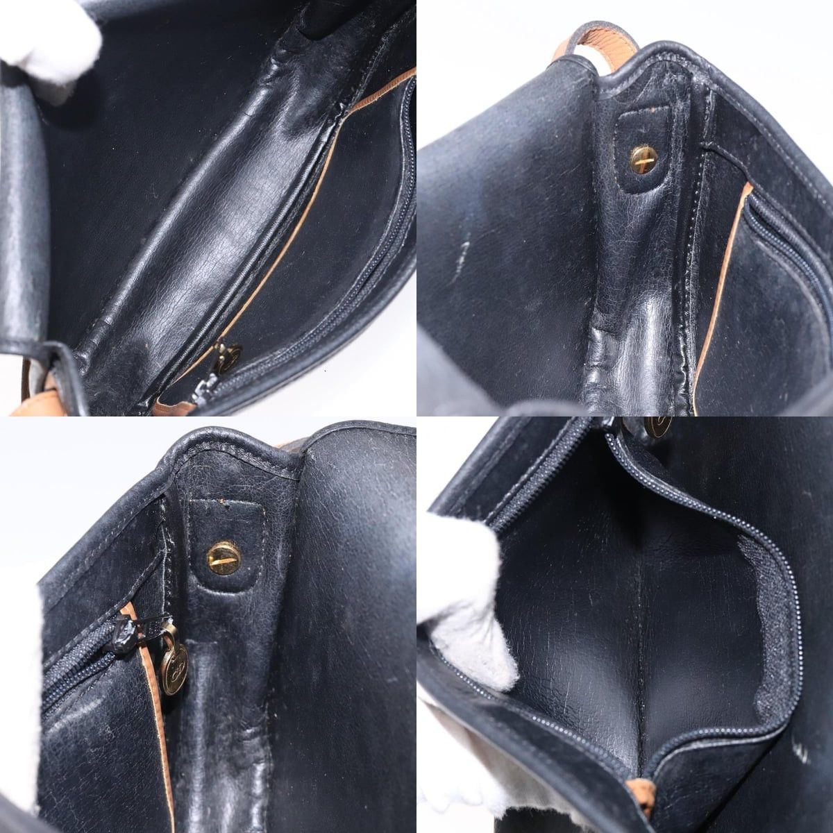 Dior DIOR Shoulder Bag Leather Black Gold Size ONE SIZE - 12 Thumbnail