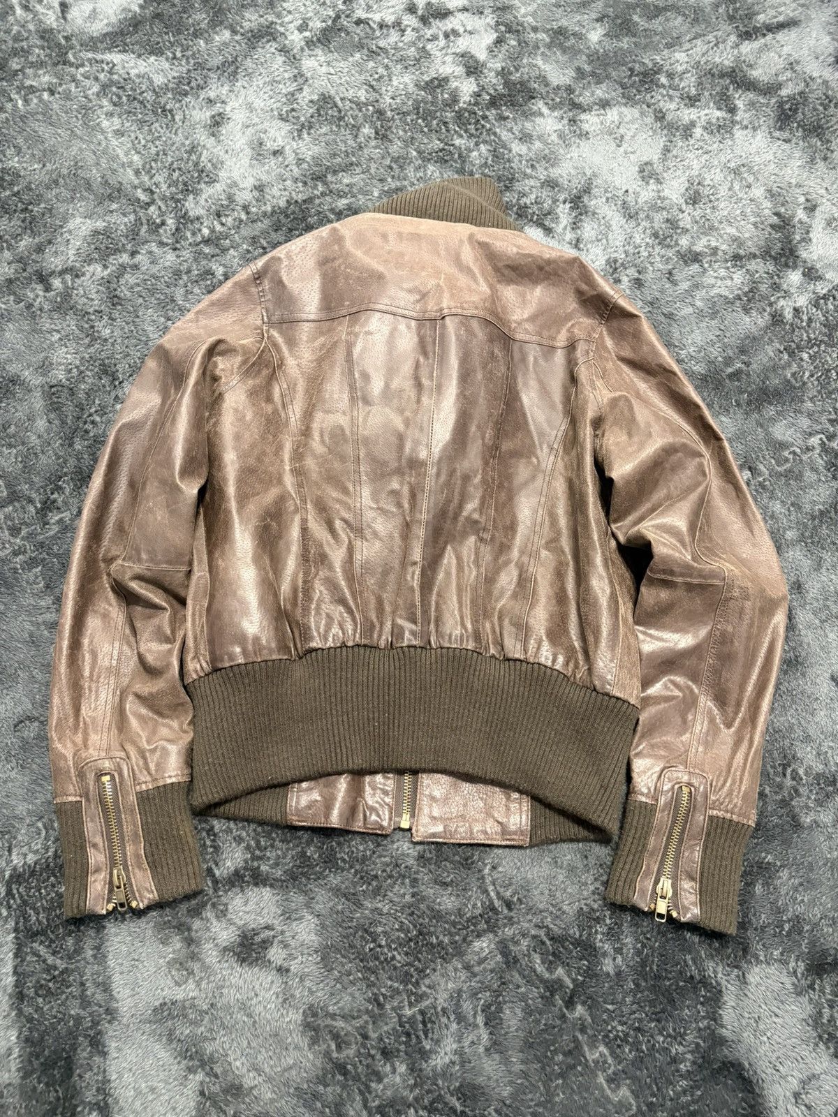 Japanese Brand 00s Vintage Brown Leather Y2K Jacket LGB Style Size US M / EU 48-50 / 2 - 4 Thumbnail