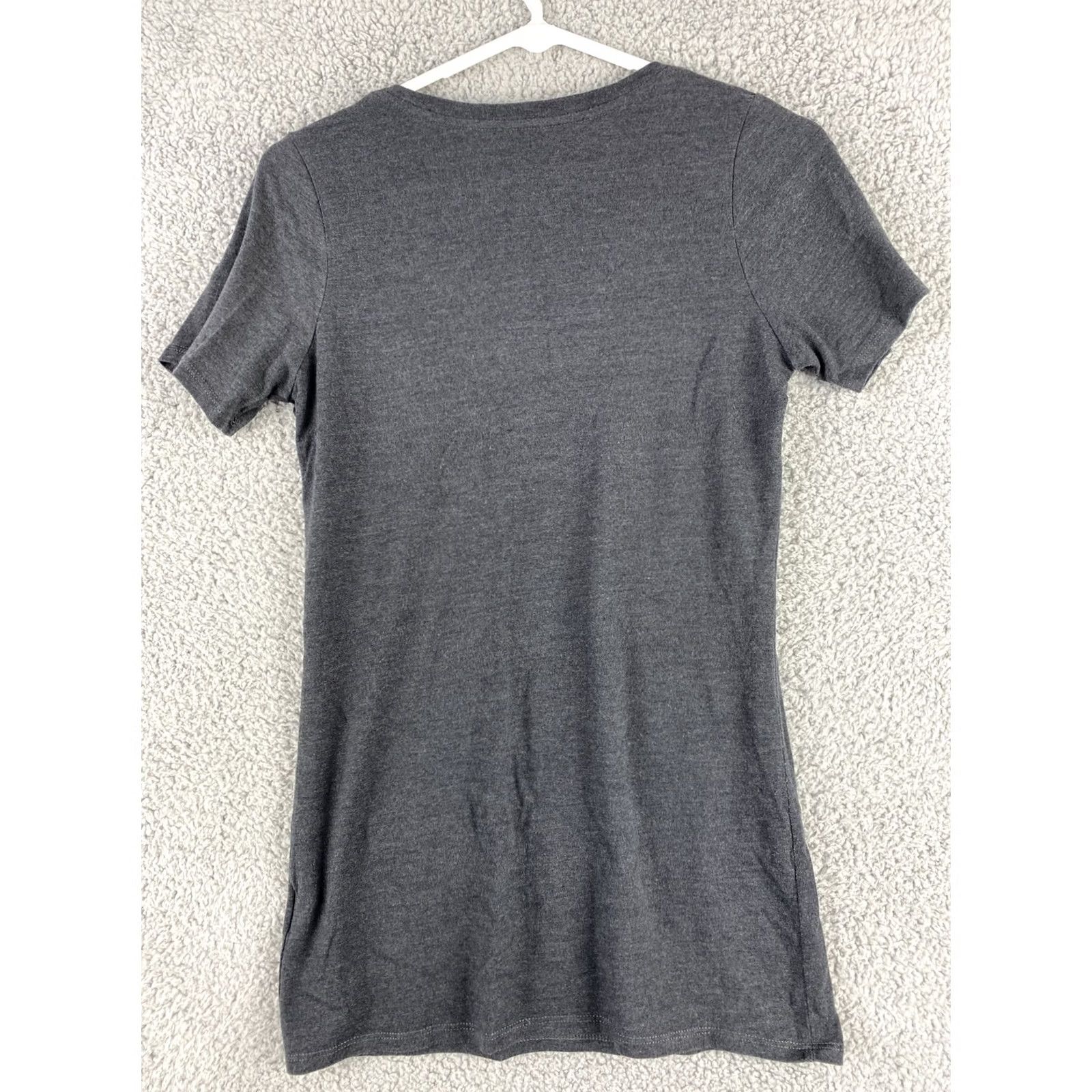 Nike Nike T-Shirt Women's XS Dark Gray V-Neck Top Blouse - 100% Cotton, Short Sleeve, Regular Fit, Tee Size XS / US 0-2 / IT 36-38 - 6 Thumbnail