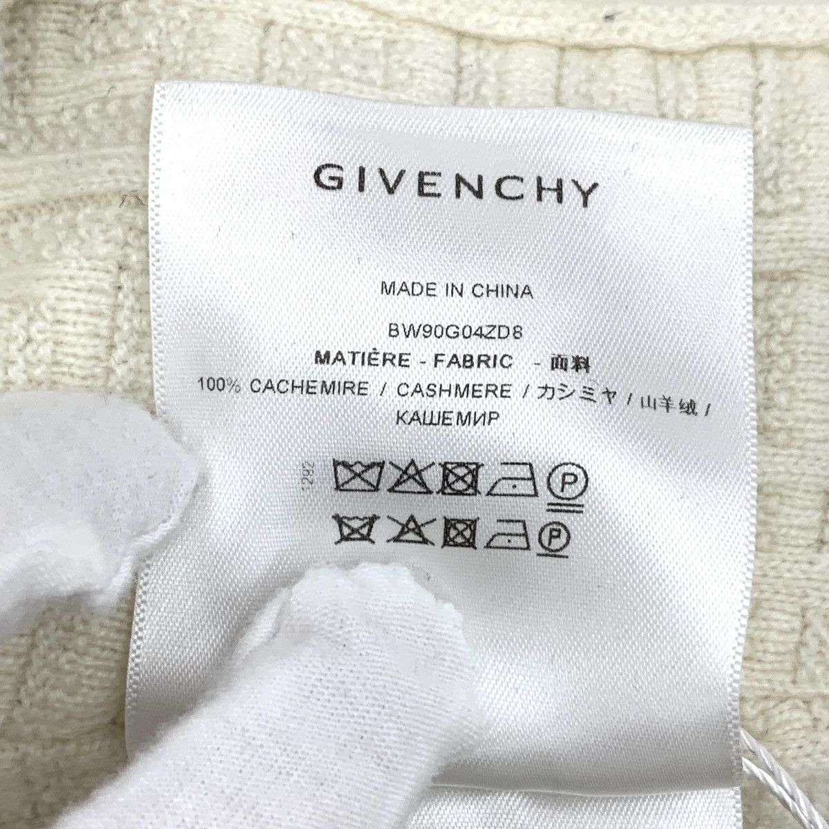 Givenchy Givenchy beige full print cashmere knit jacket Size S / US 4 / IT 40 - 8 Thumbnail