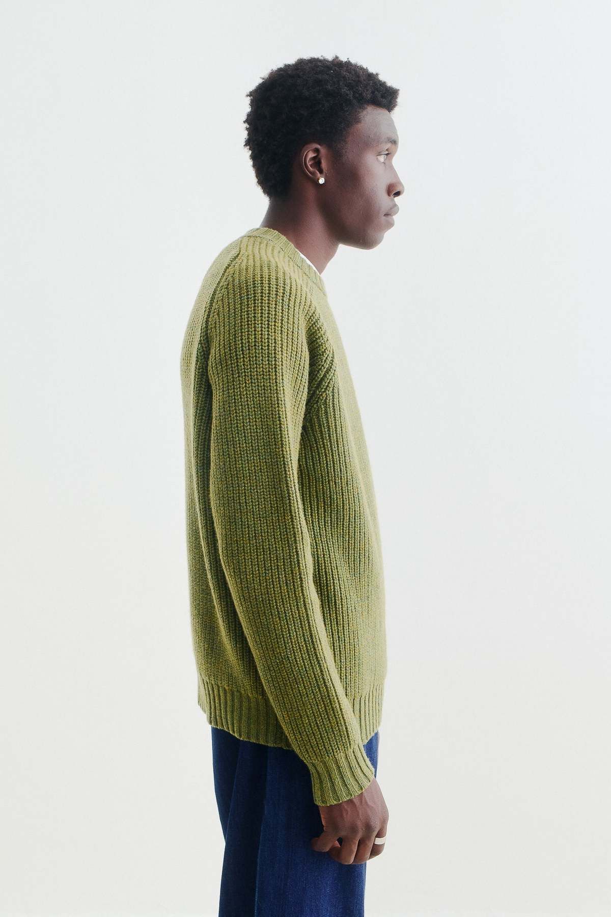A Kind Of Guise 💚 AW22 A Kind Of Guise Badger Knit Sweater Thyme Melange Size US M / EU 48-50 / 2 - 9 Thumbnail