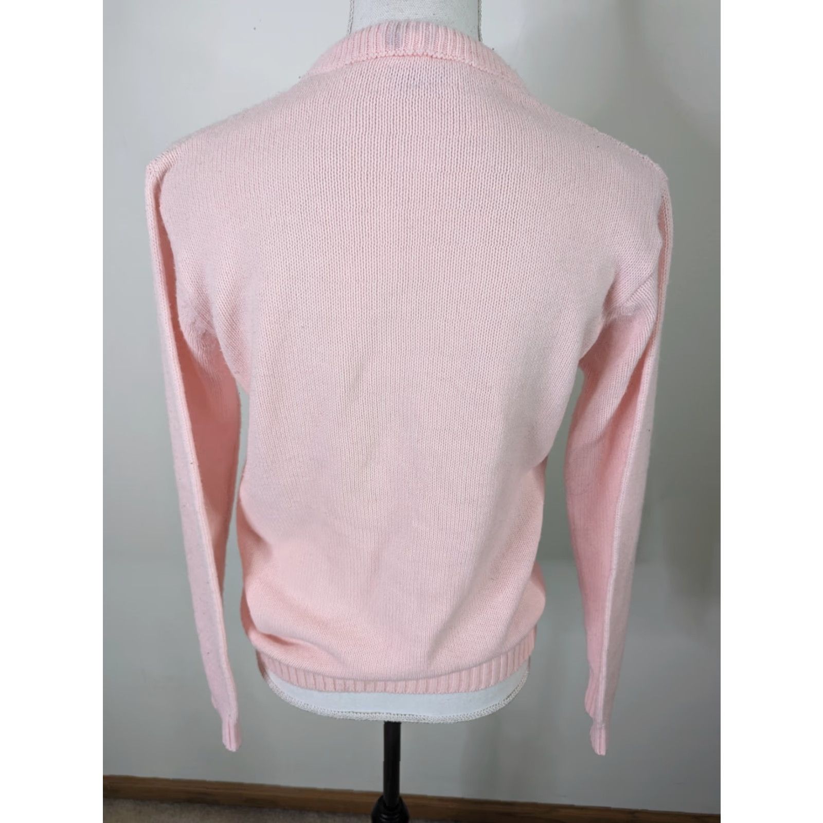 Pinko VINTAGE 80s Pink Cable Knit Cardigan Sweater Women’s Medium S12 Cottagecore Women Cardigan Pink 80s Vintage Size M / US 6-8 / IT 42-44 - 3 Thumbnail