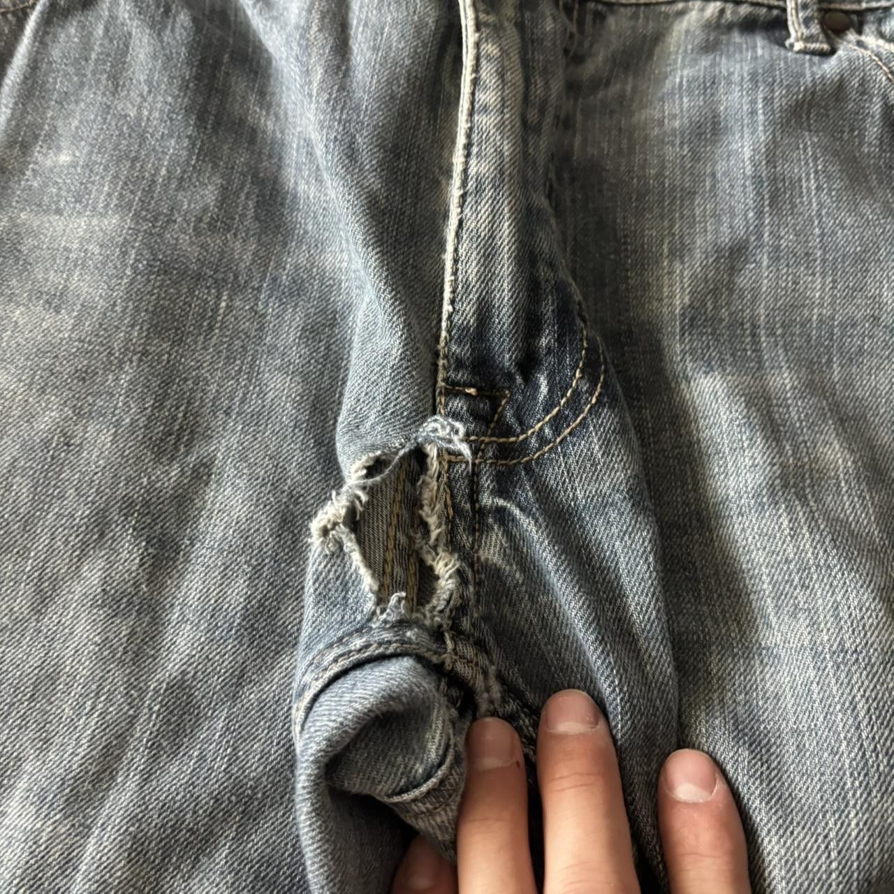 Vintage Crazy Vintage Y2K/2000s Grunge Dark Wash Denim Jeans! 38x32 Size US 38 / EU 54 - 6 Thumbnail