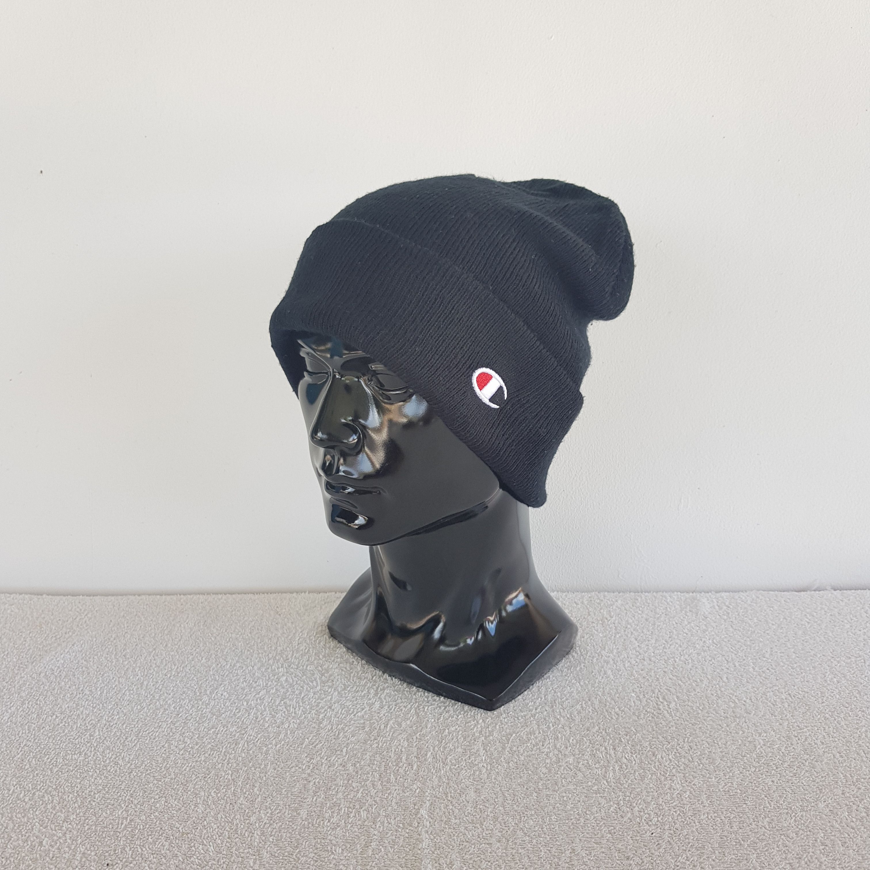 Vintage Champion Beanie Ribbed Knit Snow Caps Ski