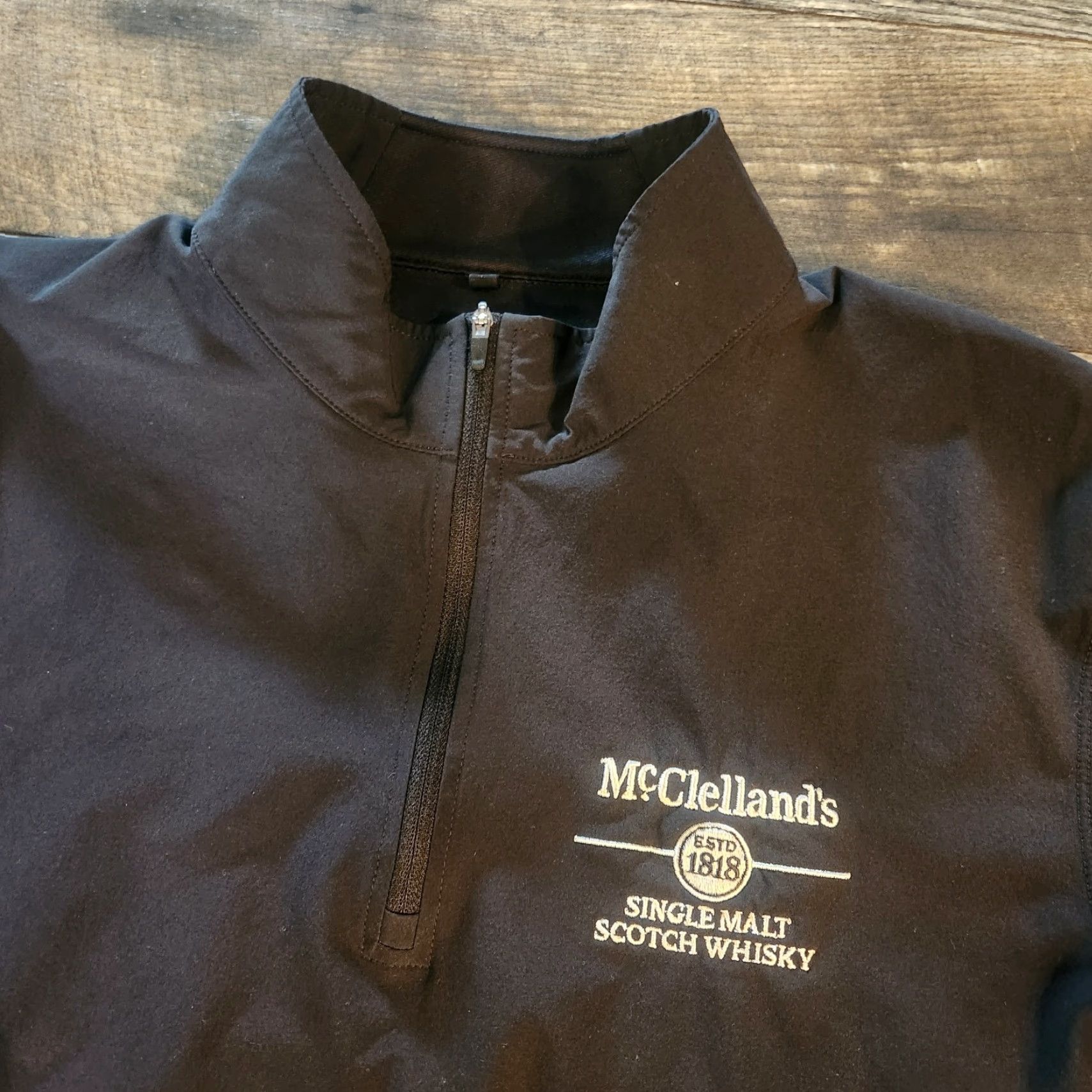Nike Nike McClelland's Scotch Whisky 1/4 Zip Pullover Mens Medium Black Windbreaker Sweatshirt Size US M / EU 48-50 / 2 - 3 Thumbnail