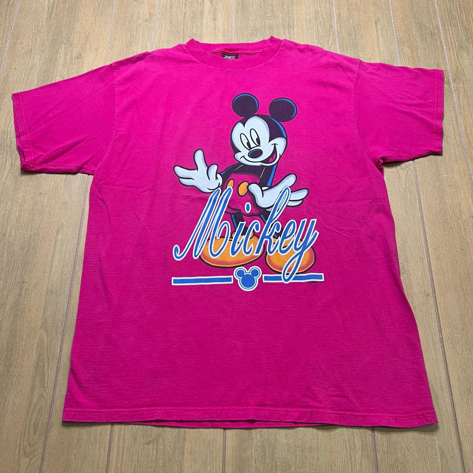 Mickey Unlimited Vintage 90s Disney Mickey Mouse T-shirt bright pink L Y2K Size US L / EU 52-54 / 3 - 1 Thumbnail