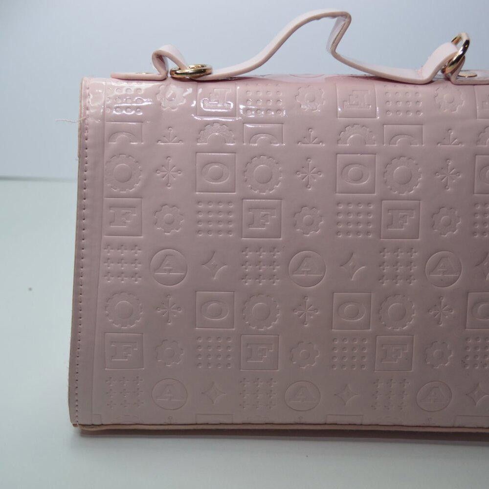 Designer FAO Pink Embossed Small Tote Bag Size ONE SIZE - 4 Thumbnail