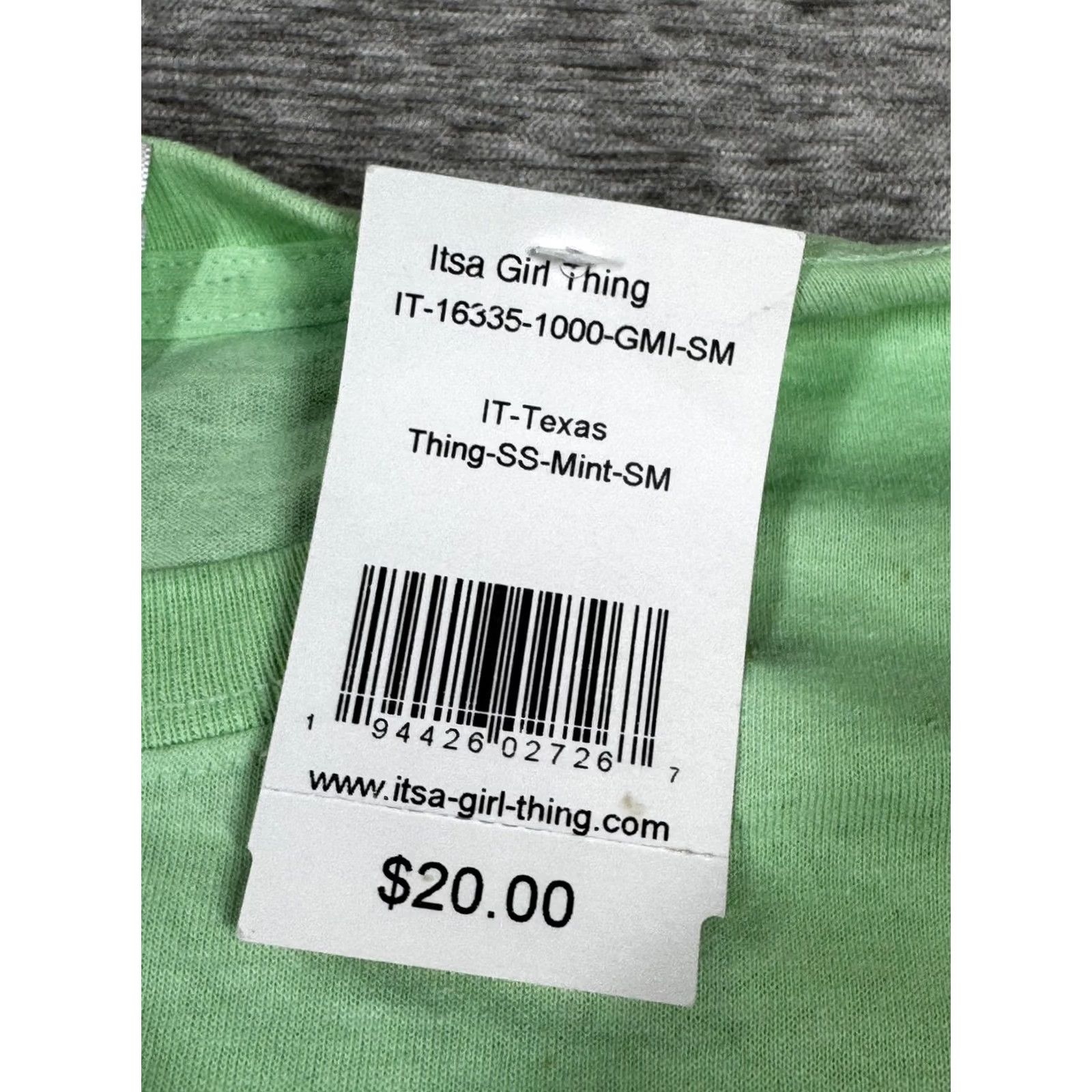 Vintage itsa Girl Thing Shirt Womens Small Green Texas Thing Graphic Tee Glitter Floral Size S / US 4 / IT 40 - 5 Thumbnail