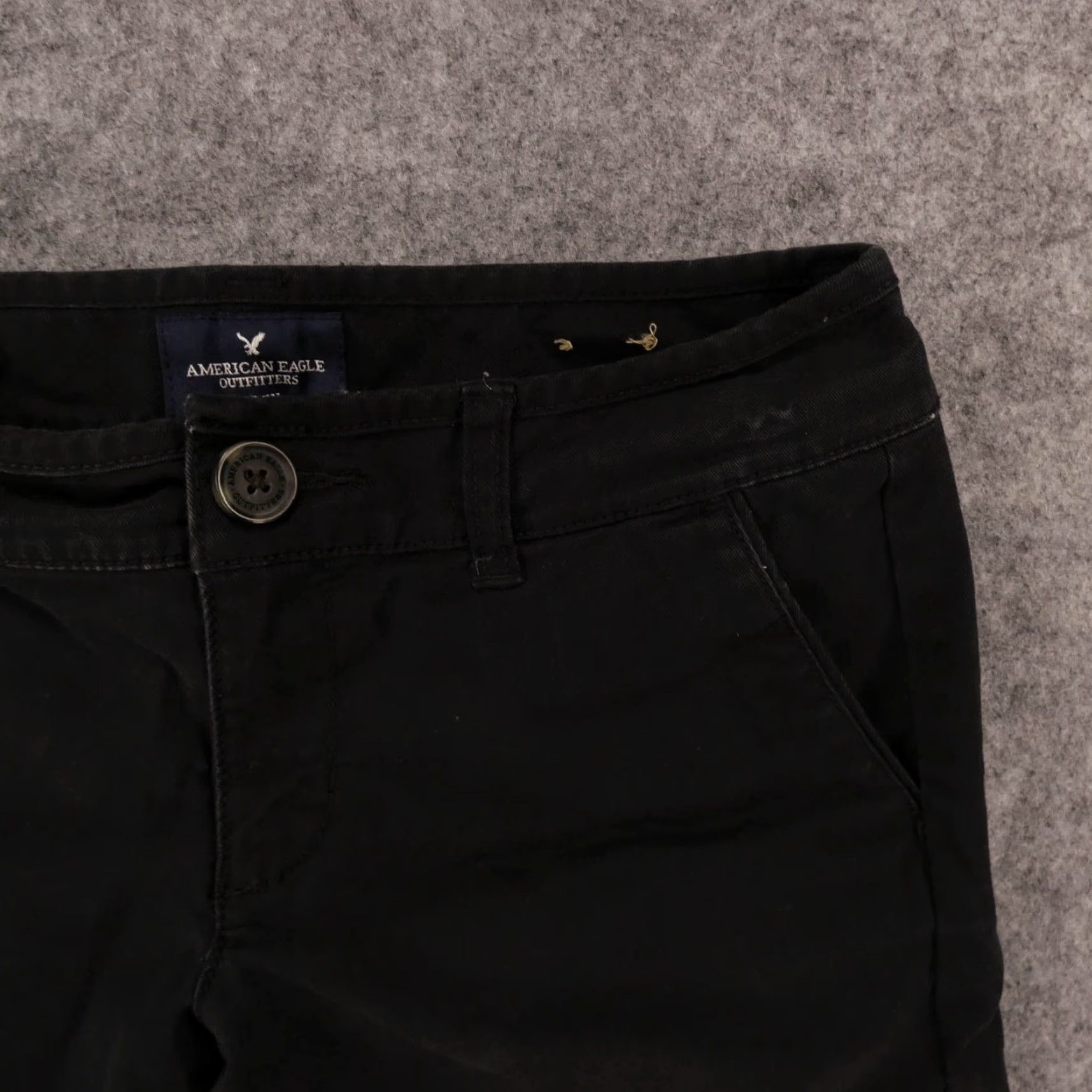 American Eagle Outfitters American Eagle Shorts Womens 0 Stretch Midi Chino Flat Front Black Size 25" / US 0 / IT 36 - 5 Thumbnail
