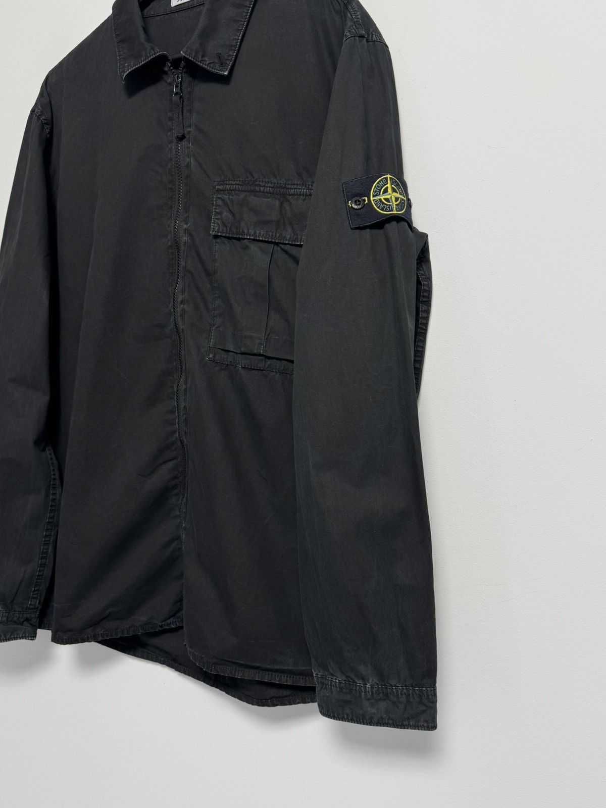 Stone Island Stone Island Vintage Overshirt Jacket Black Full Zip Compass Size US XXL / EU 58 / 5 - 5 Thumbnail