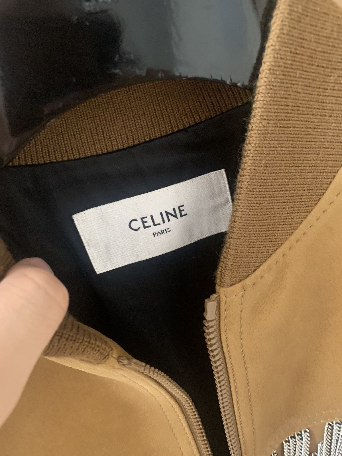 Celine Celine 2023SS Brown Teddy lambskin jacket with metal fringes Size US S / EU 44-46 / 1 - 4 Thumbnail