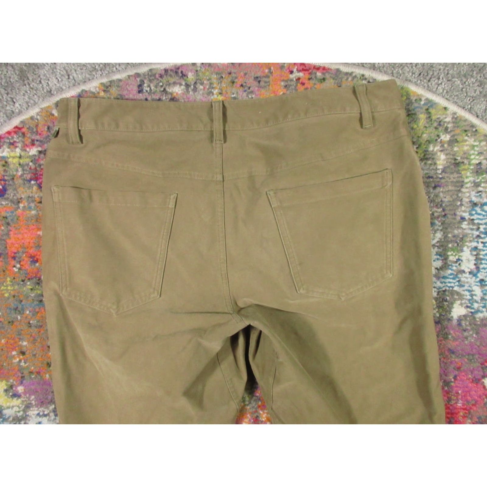 Lululemon Lululemon Mens Pants Brown 34 Mid Rise Stretch Cotton 5-Pocket Tapered Zipper Button Back Pocket Size US 34 / EU 50 - 4 Thumbnail
