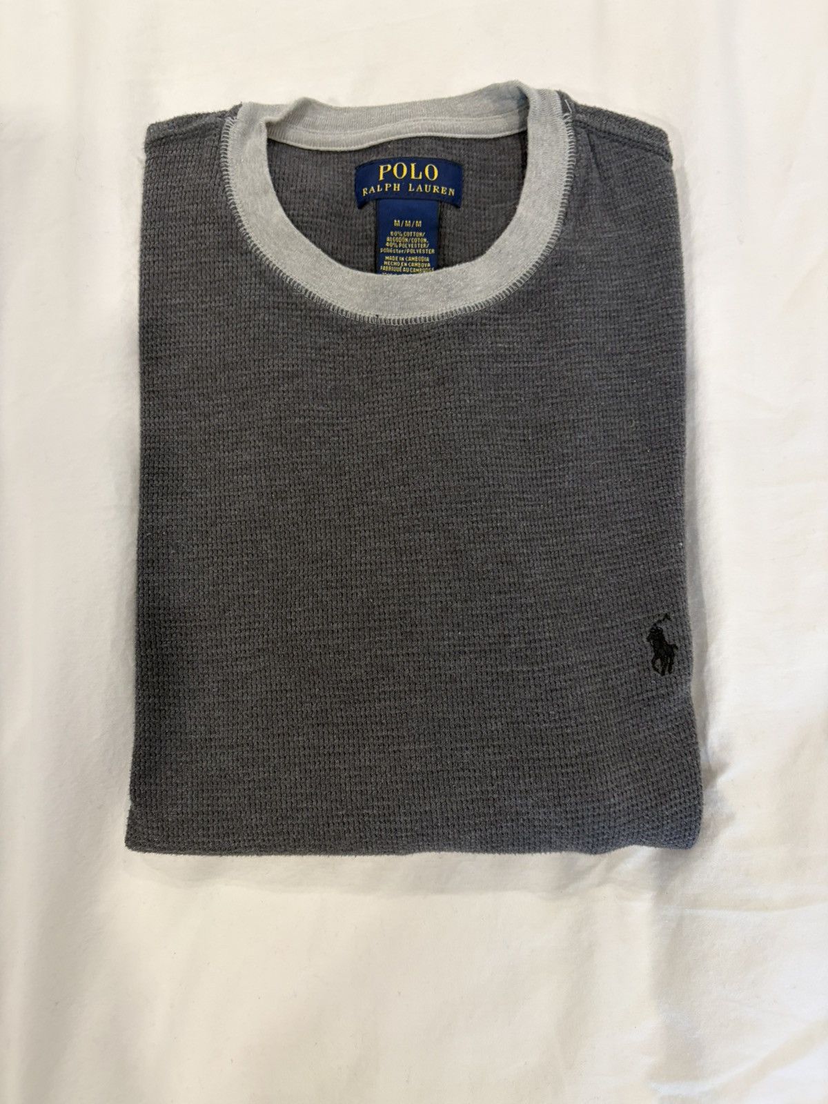 Polo Ralph Lauren Long sleeve thermal tee shirt 2 tone new Size US M / EU 48-50 / 2 - 4 Thumbnail