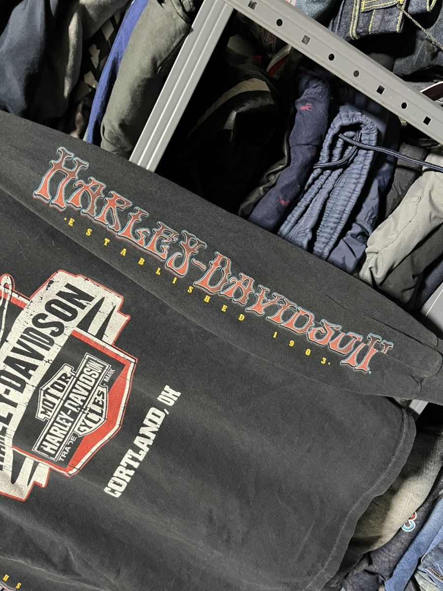 Harley Davidson × Vintage Crazy Vintage Y2K Harley Davidson Skull Biker Longsleeve Size US M / EU 48-50 / 2 - 9 Thumbnail
