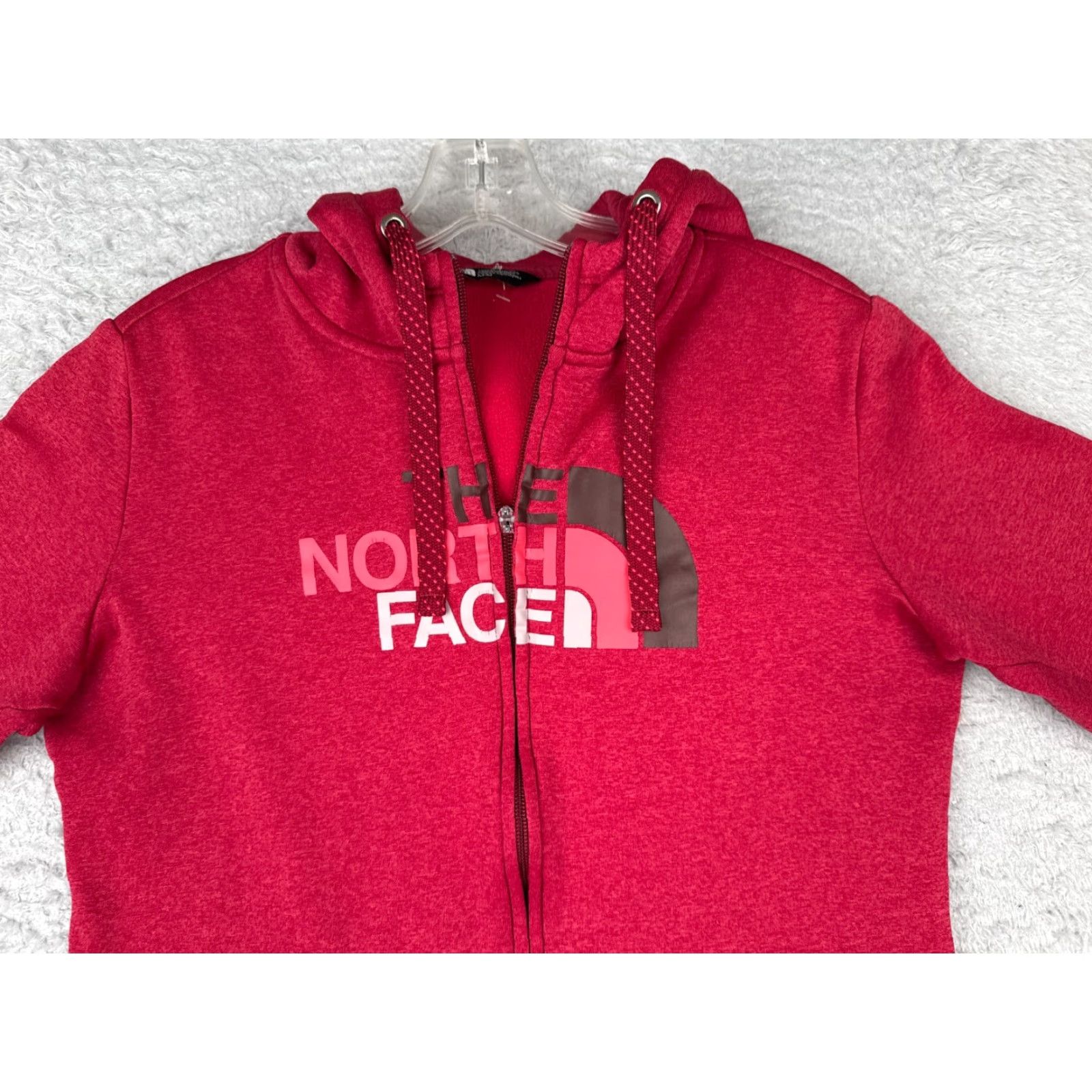 The North Face The North Face Hoodie Medium Red Hoody Hoodie Full Zip Pockets Polyester Womens Size M / US 6-8 / IT 42-44 - 4 Thumbnail