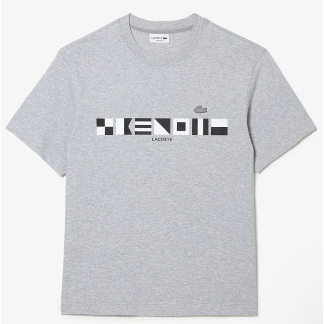 Lacoste Lacoste Men's Short Sleeve Graphic T-Shirt Argent Chine 2XL Size US XXL / EU 58 / 5 - 3 Thumbnail