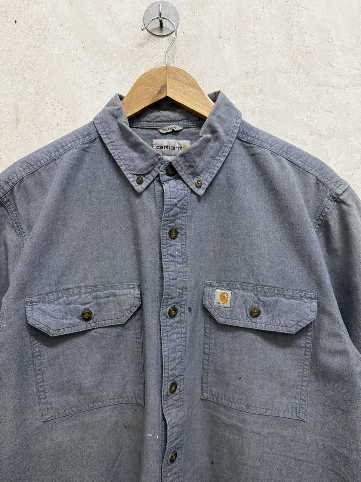 Carhartt Distressed Carhartt Cargo Pocket Button Up Shirt Size US L / EU 52-54 / 3 - 2 Thumbnail