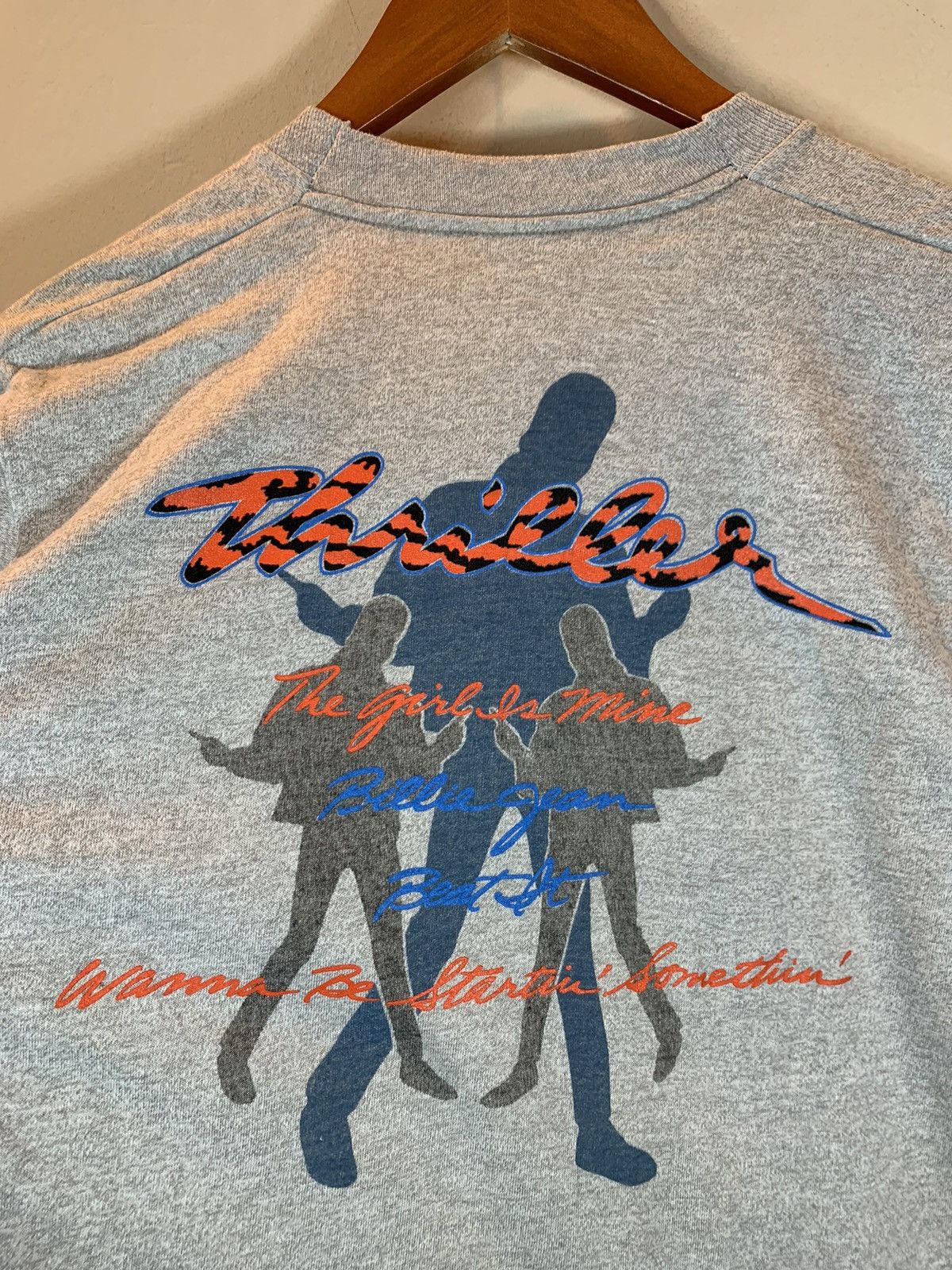 Band Tees × Michael Jackson × Vintage *RARE* Vintage 1983 Michael Jackson Thriller USA-Made Shirt Size US L / EU 52-54 / 3 - 4 Thumbnail