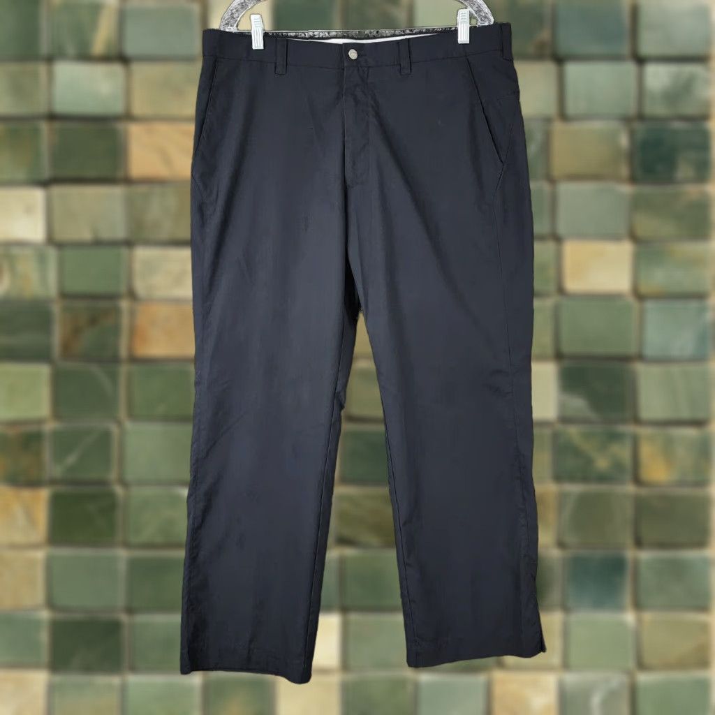 Callaway Callaway Men Pants Dark Blue 100% Polyester Straight Leg 36x30 Chino Size US 36 / EU 52 - 1 Thumbnail