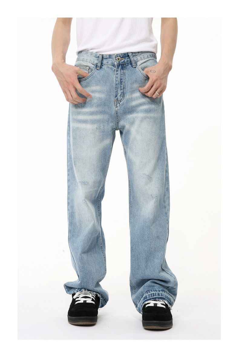 Japanese Brand × Jean Light blue simple washed flared denim trousers casual Size US 32 / EU 48 - 1 Thumbnail