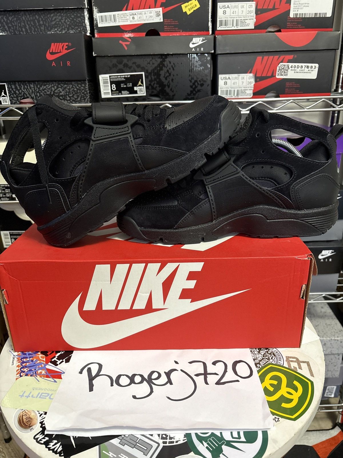 Nike Triple Black Nike Air Huarache Trainer Size US 8 / EU 41 - 5 Thumbnail