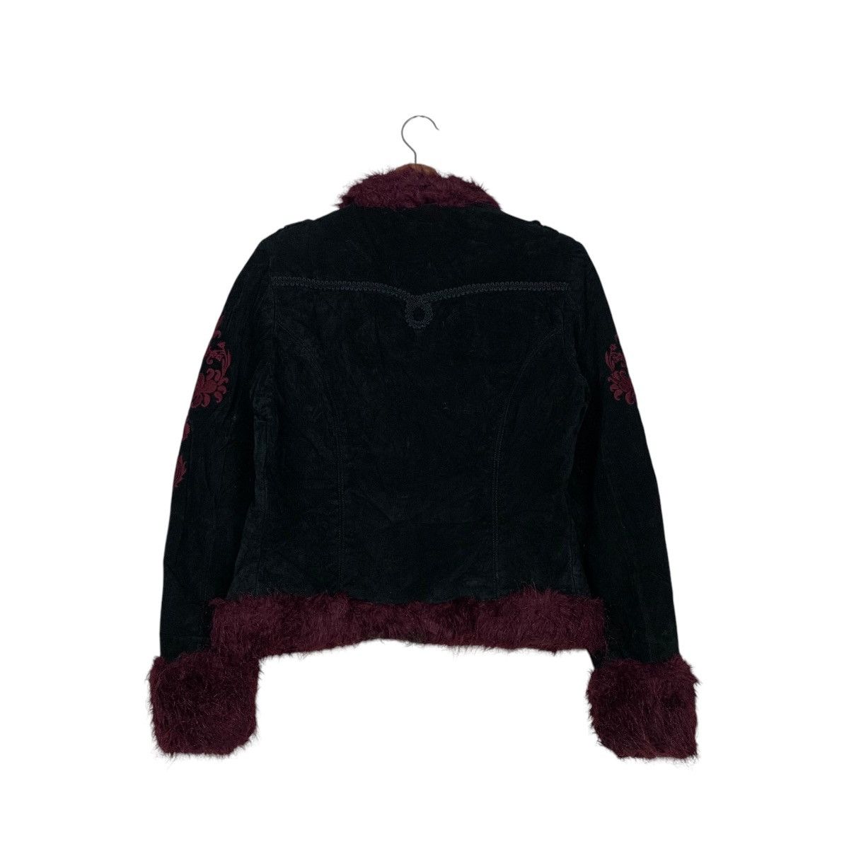 Wilsons Leather WILSONS LEATHER Fur Lined Suede Jacket Crop Jacket #2166-C95 Size S / US 4 / IT 40 - 7 Thumbnail