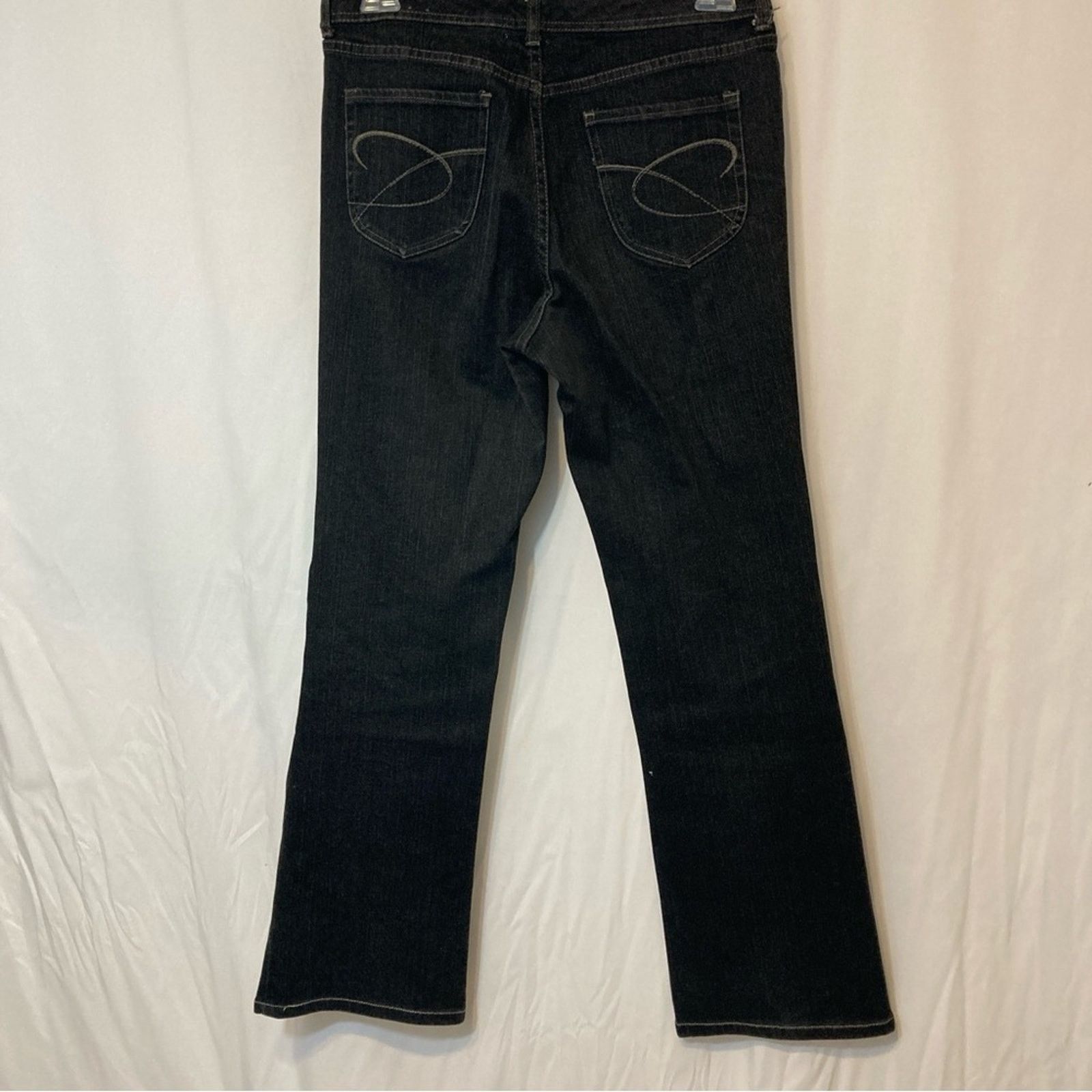 Chicos Chico’s Platinum Quartz Black Boot Cut Straight Denim Jeans Size 34" / US 12 / IT 48 - 8 Thumbnail