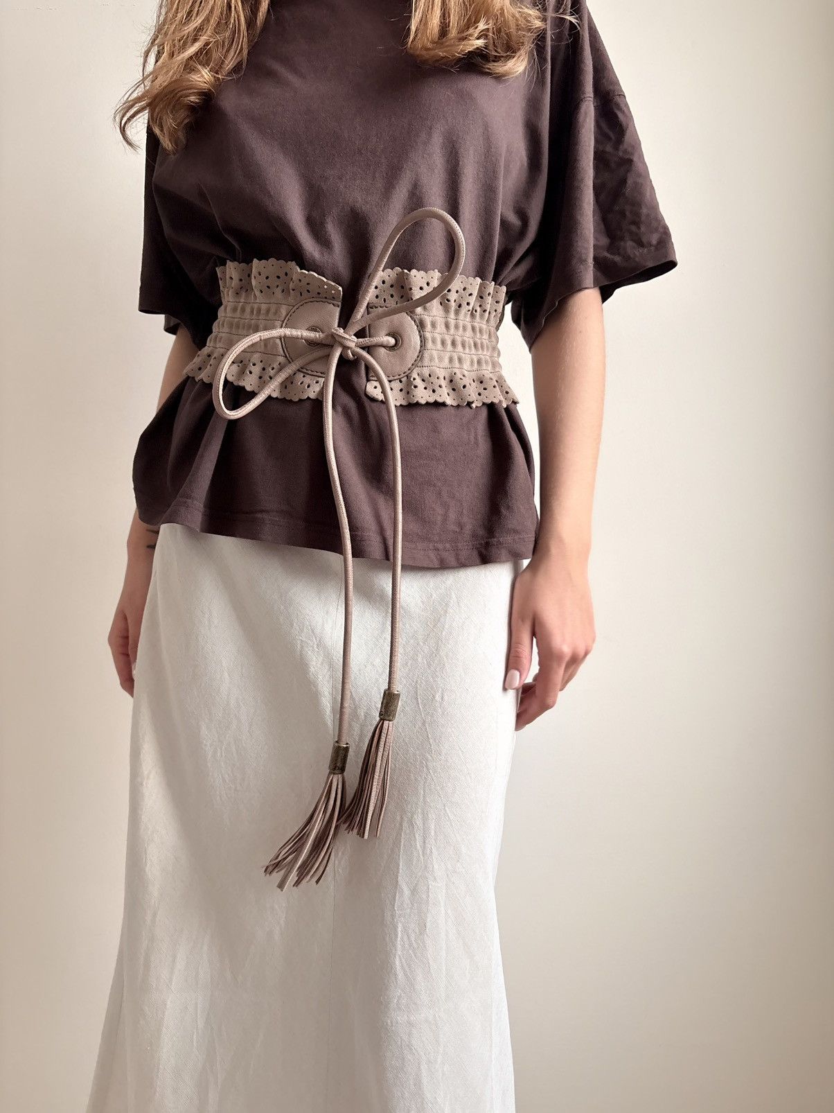 Dolce & Gabbana SS2010 Dolce & Gabbana waist wide belt suede 75 cm 30 in Size ONE SIZE - 3 Thumbnail