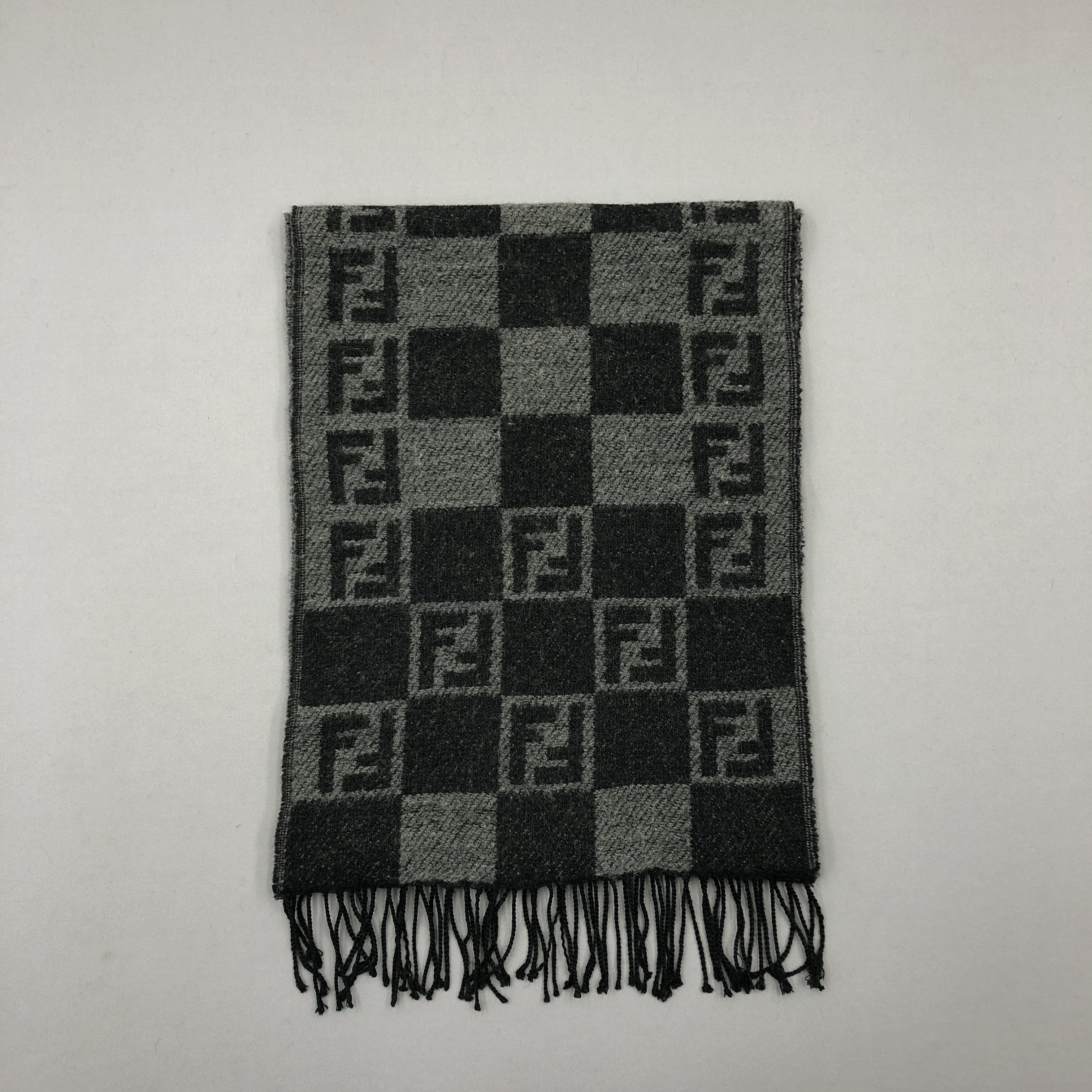 Fendi Vintage Fendi Scarf Fendi Zucca FF Monogram Wool Scarves Size ONE SIZE - 2 Thumbnail