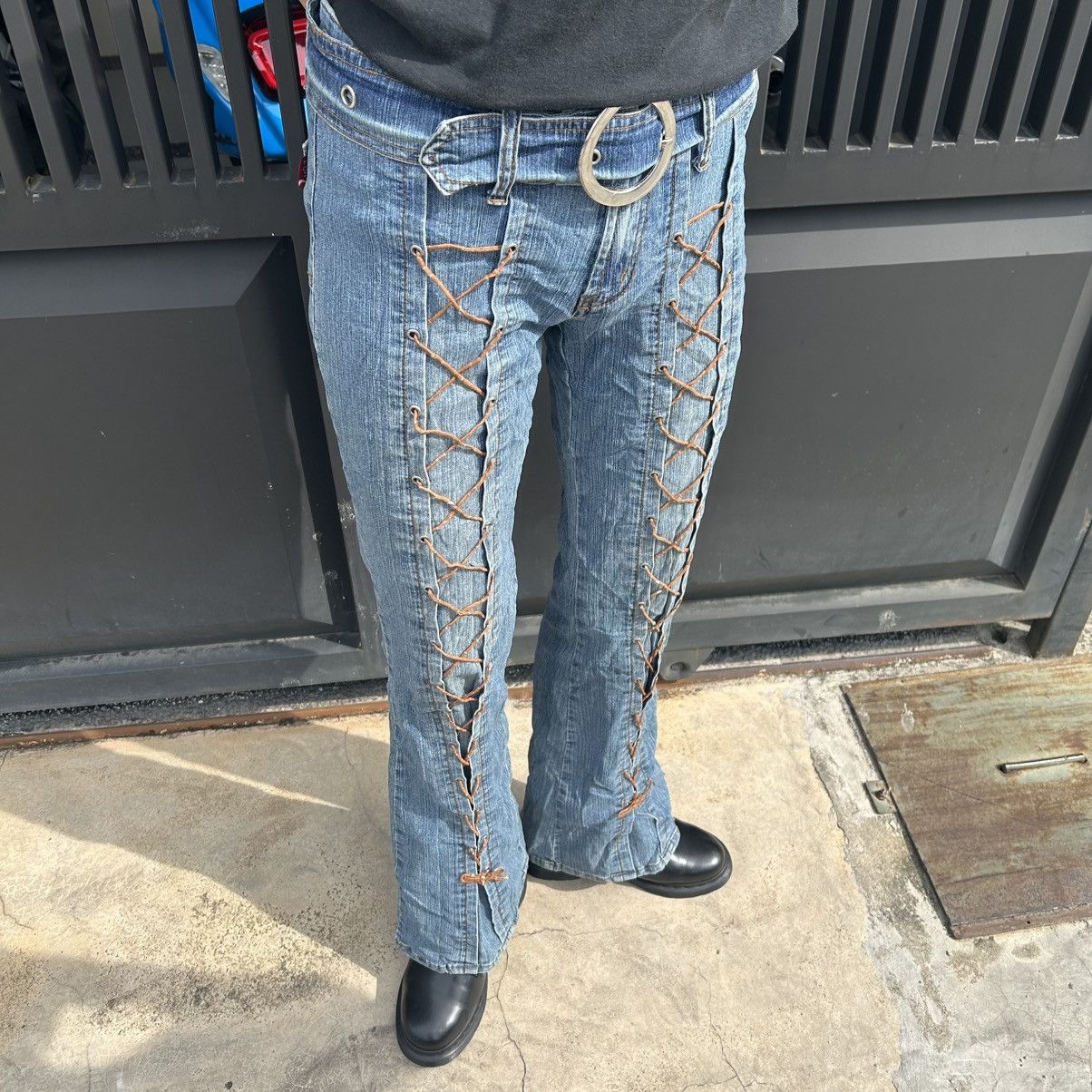 Japanese Brand Vintage Flared Denim 2HOT Size US 29 - 3 Thumbnail