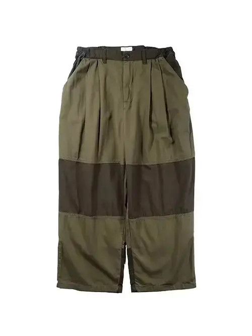 Japanese Brand 20SS Indigo Union Japan Olive Patchwork Pants Size US 32 / EU 48 - 1 Thumbnail