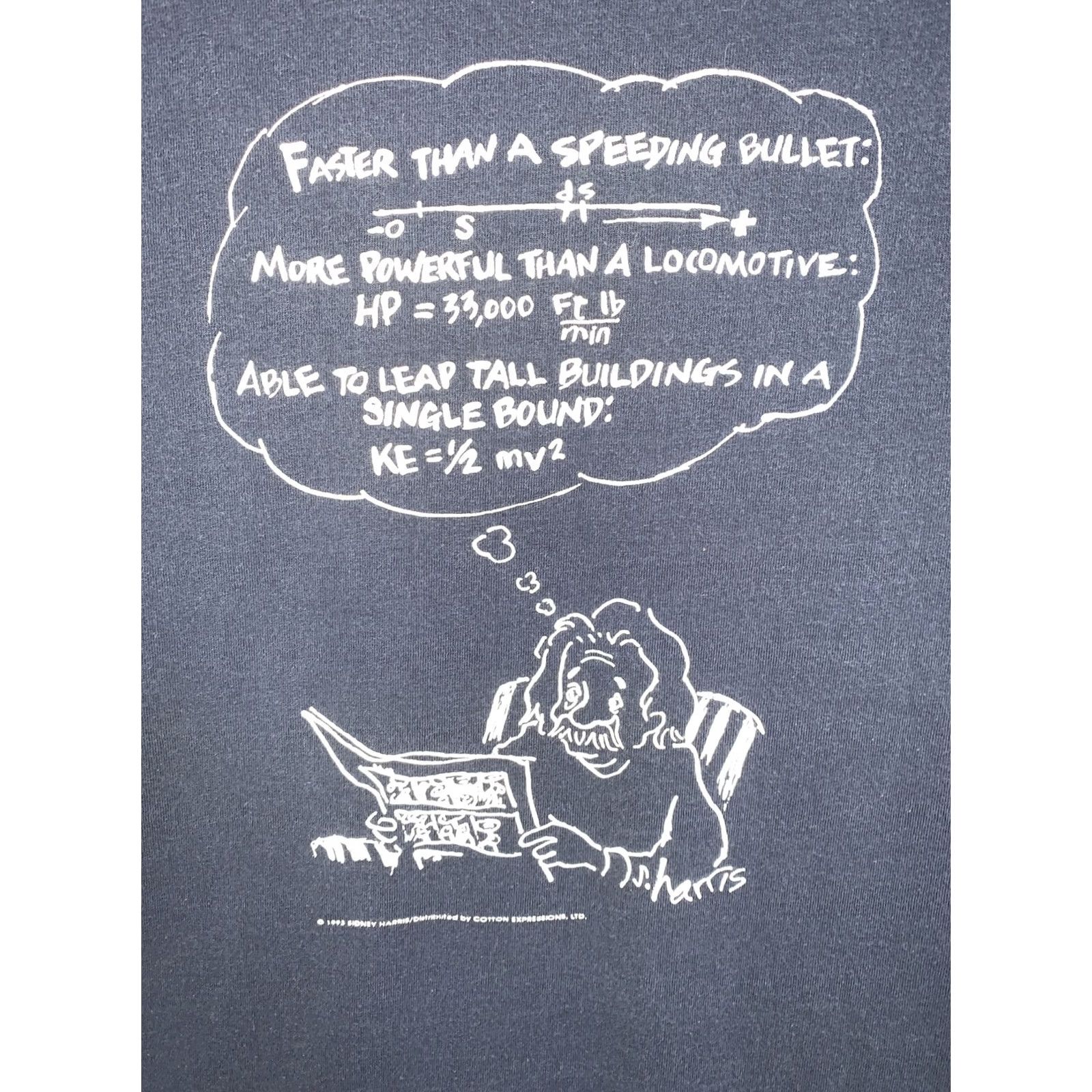 Vintage VINTAGE Albert Einstein Funny Graphic T Shirt Adult Large Blue 90s Science Education Mens Womens Unisex Cotton Expressions 1993 -11763 Size US L / EU 52-54 / 3 - 2 Thumbnail