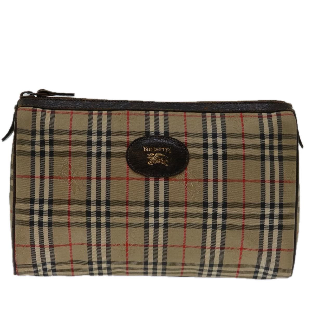 Burberry Nova Check Beige Canvas Clutch Bag (Pre-Owned) Size ONE SIZE - 1 Thumbnail