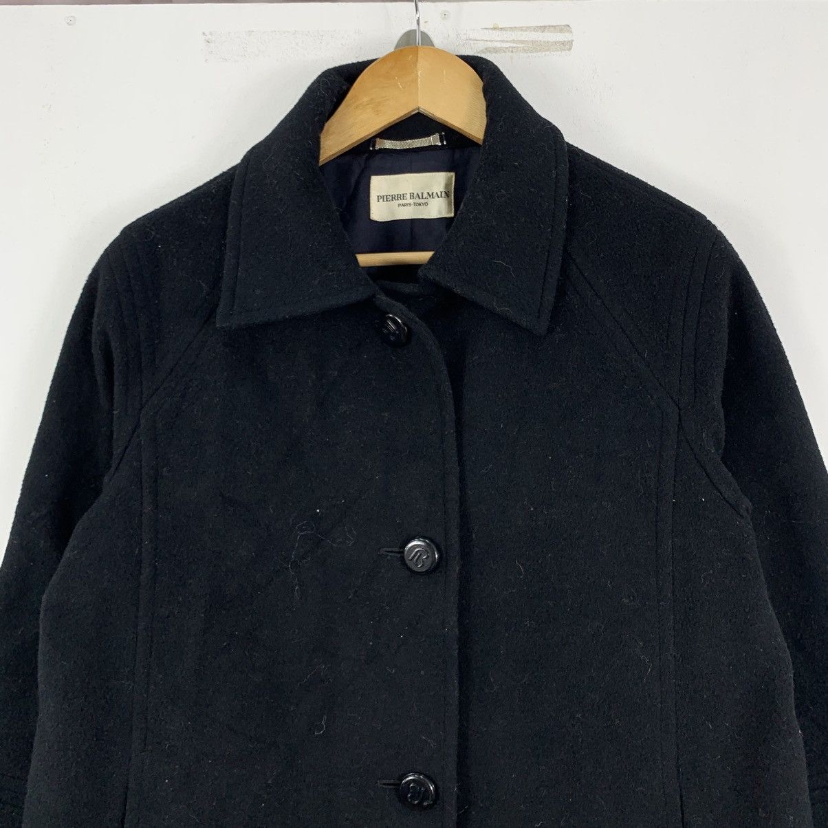 Pierre Balmain Vintage PIERRE BALMAIN Paris Tokyo Plain Wool Long Coat Size US L / EU 52-54 / 3 - 4 Thumbnail