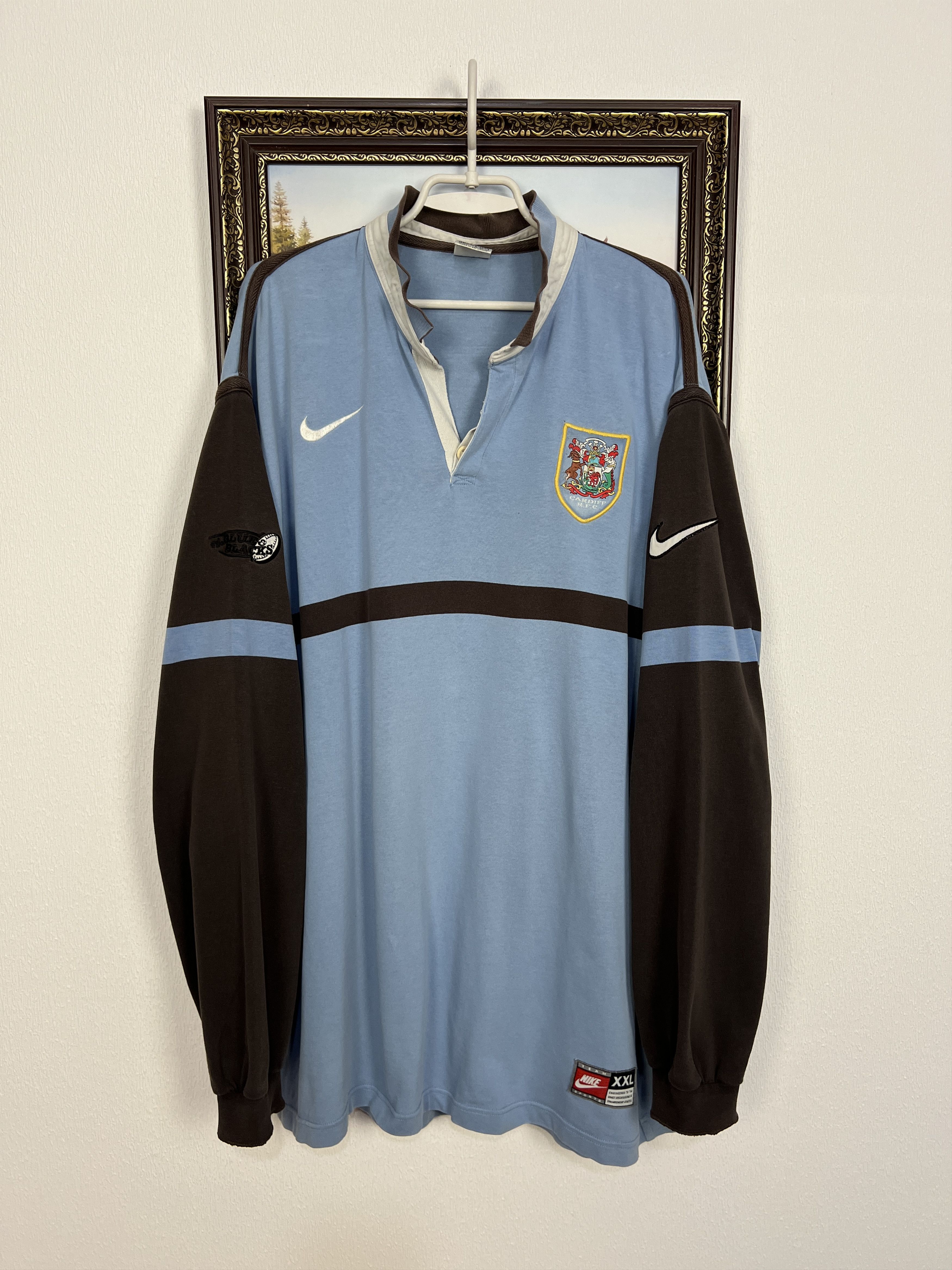 Nike Vintage 90's Cardiff Rugby Union Long Sleeve Jersey Trikot Size US XXL / EU 58 / 5 - 1 Thumbnail