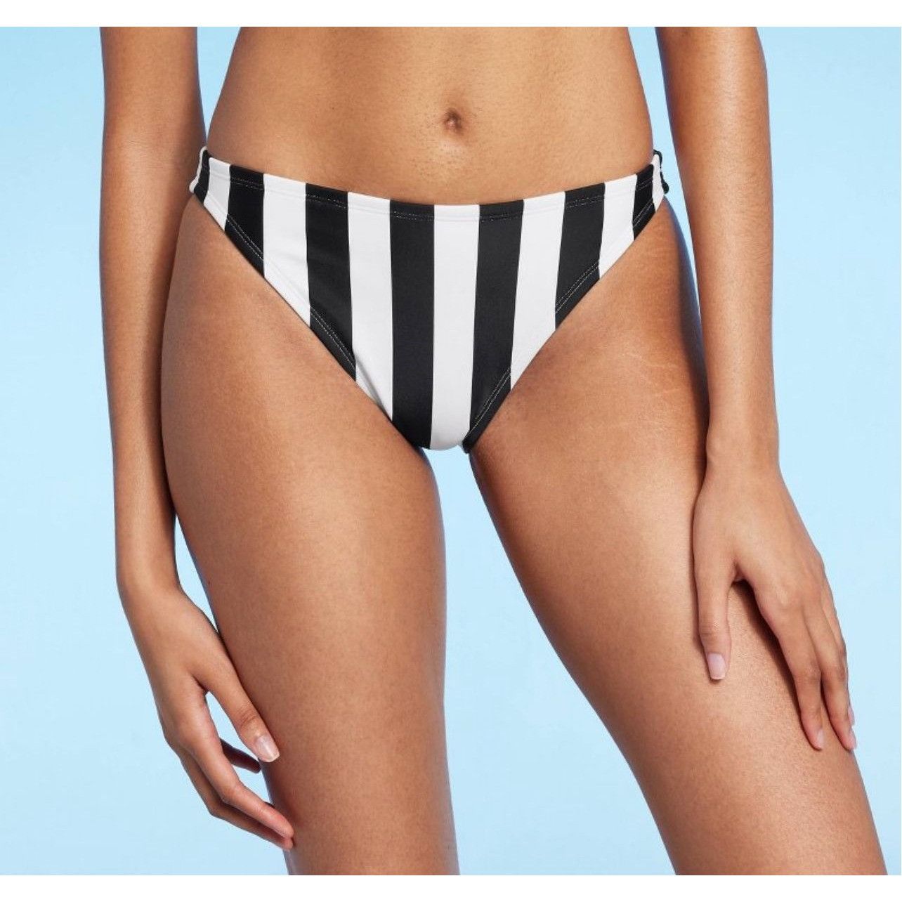 Other Shade & Shore -Women's Striped Medium Coverage Bikini Bottom Size ONE SIZE - 1 Thumbnail