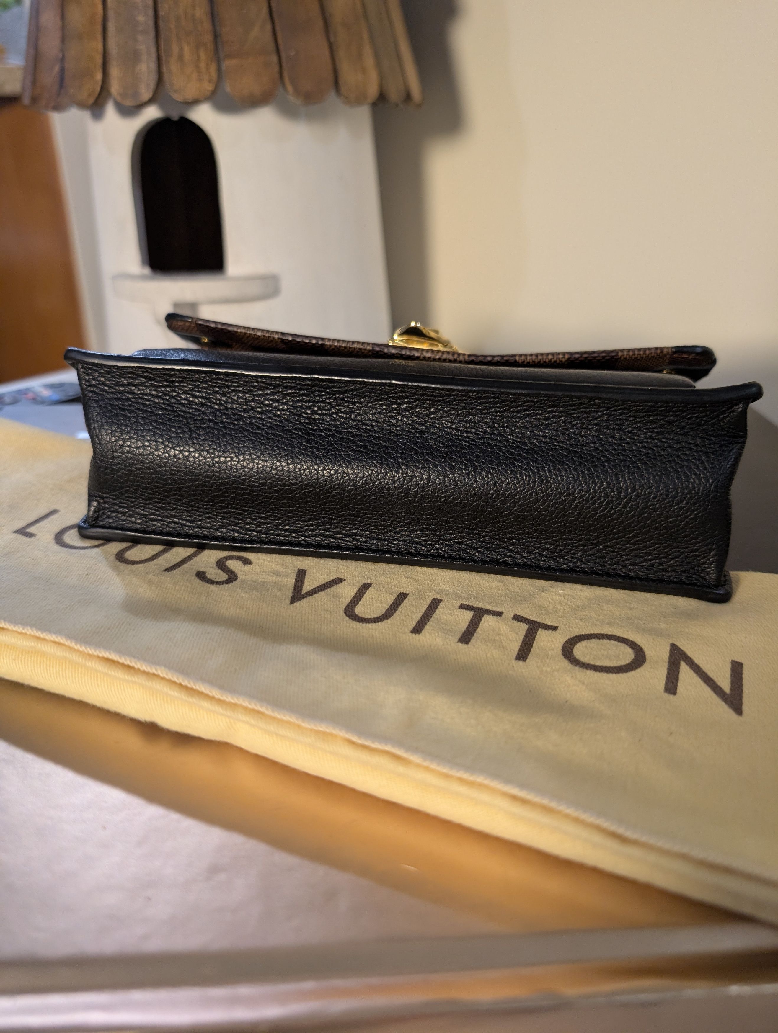 Louis Vuitton Louis Vuitton Vavin Damier Ebene Chain Crossbody Bag Black Size ONE SIZE - 19 Thumbnail