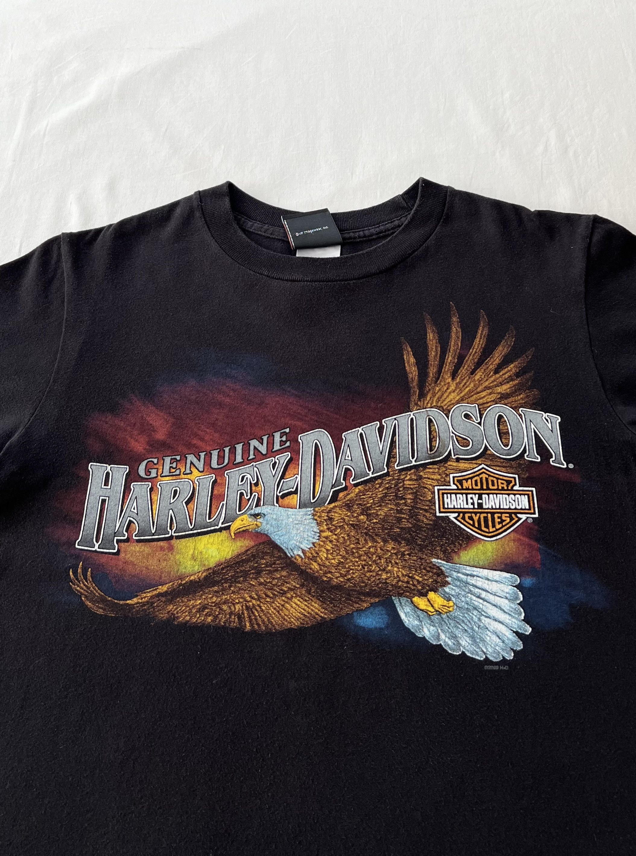 Harley Davidson Vintage 2009 Harley Davidson Dubai Eagle Black T-shirt Size US S / EU 44-46 / 1 - 3 Thumbnail