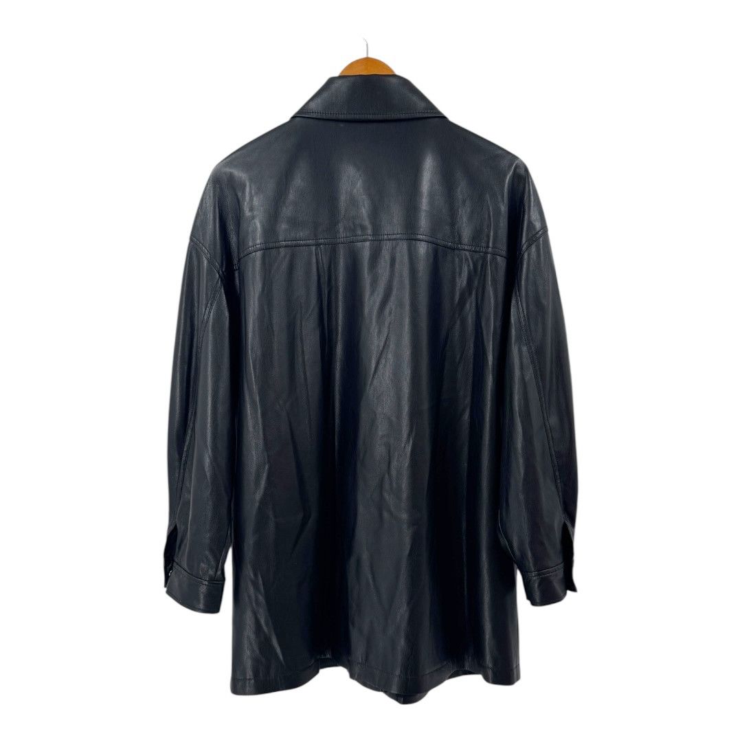 Alice + Olivia Alice Olivia Jacket Vegan Leather Oversized Shacket Black Size M / US 6-8 / IT 42-44 - 5 Thumbnail