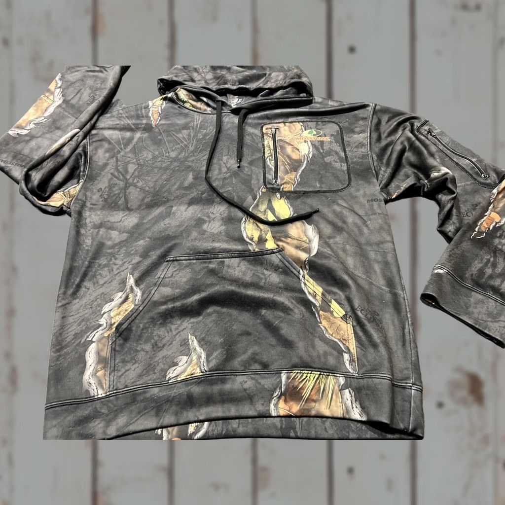 Vintage Mossy Oak Hoodie Mens Size M Black Regular M Size US M / EU 48-50 / 2 - 1 Thumbnail