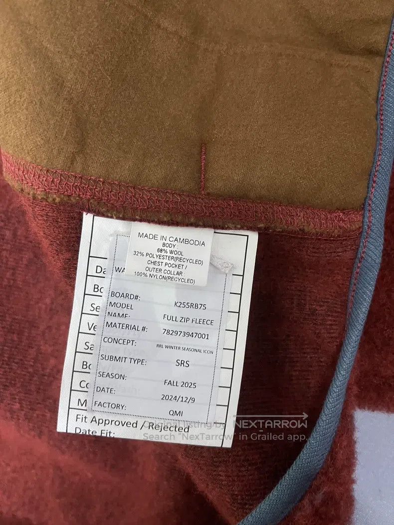 RRL Ralph Lauren RRL Ralph Lauren Red fleece wool coat Size US M / EU 48-50 / 2 - 7 Thumbnail