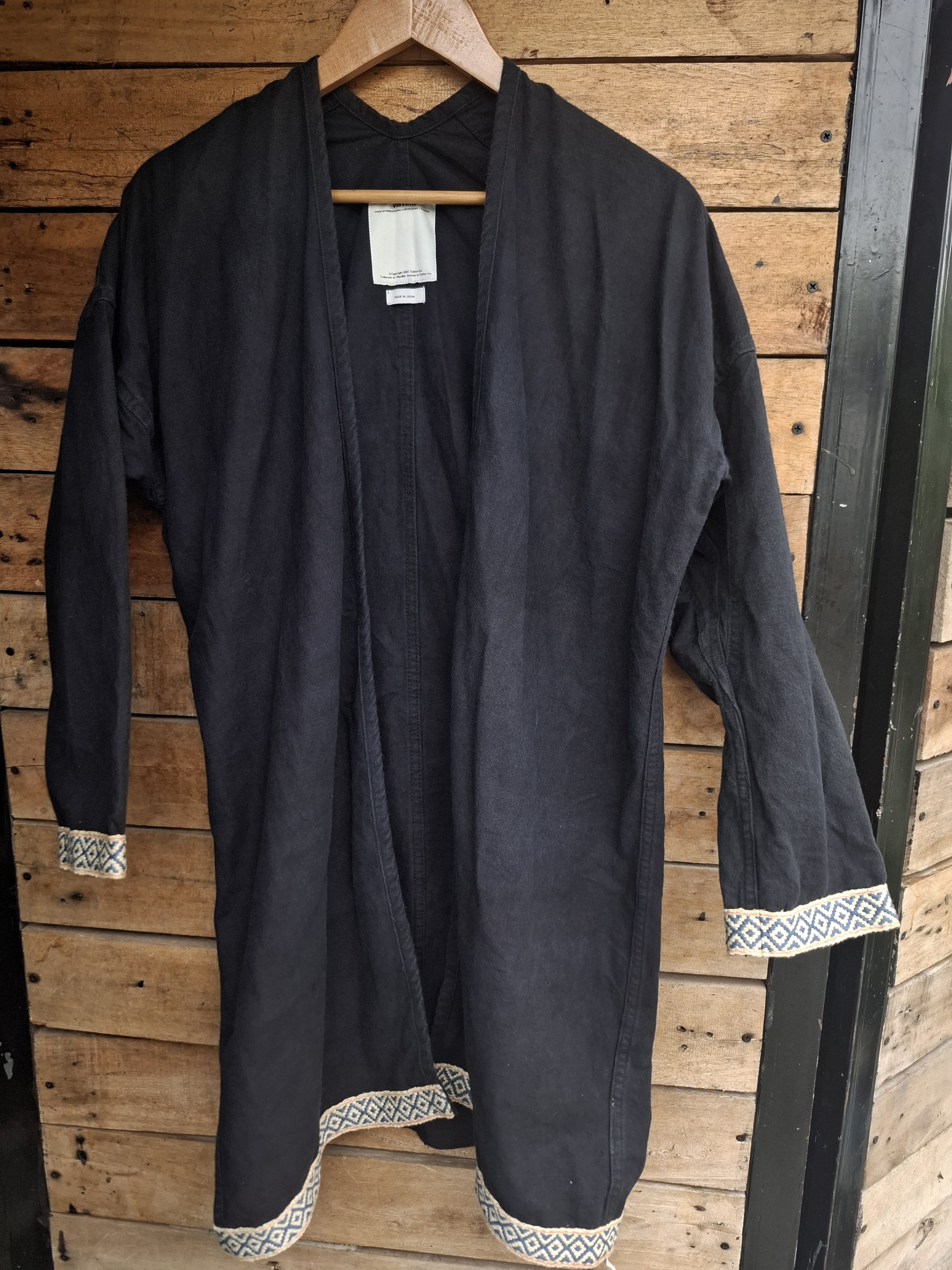 VISVIM SANJURO COAT BORDER DK.INDIGO