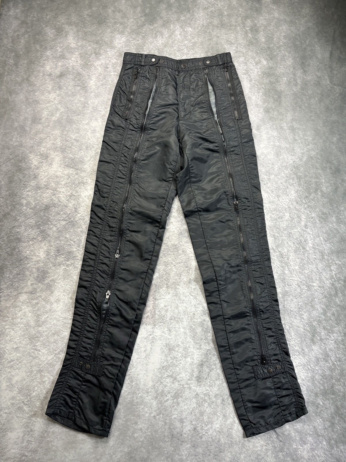 Bugle Boy × Vintage 1990s Bugle Boy Raver Pants Y2K Vintage Nylon Flight Zipper Size 29" - 13 Thumbnail