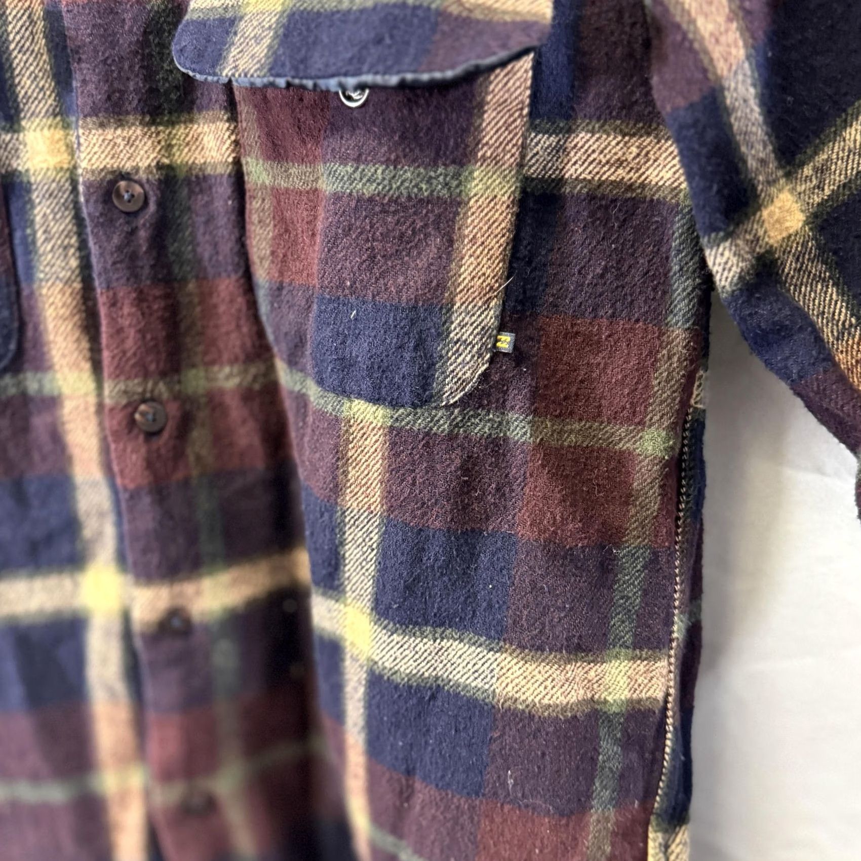Billabong Billabong Shirt Mens Medium Navy Brown Plaid Flannel Button Up Casual Cotton Size US M / EU 48-50 / 2 - 4 Thumbnail